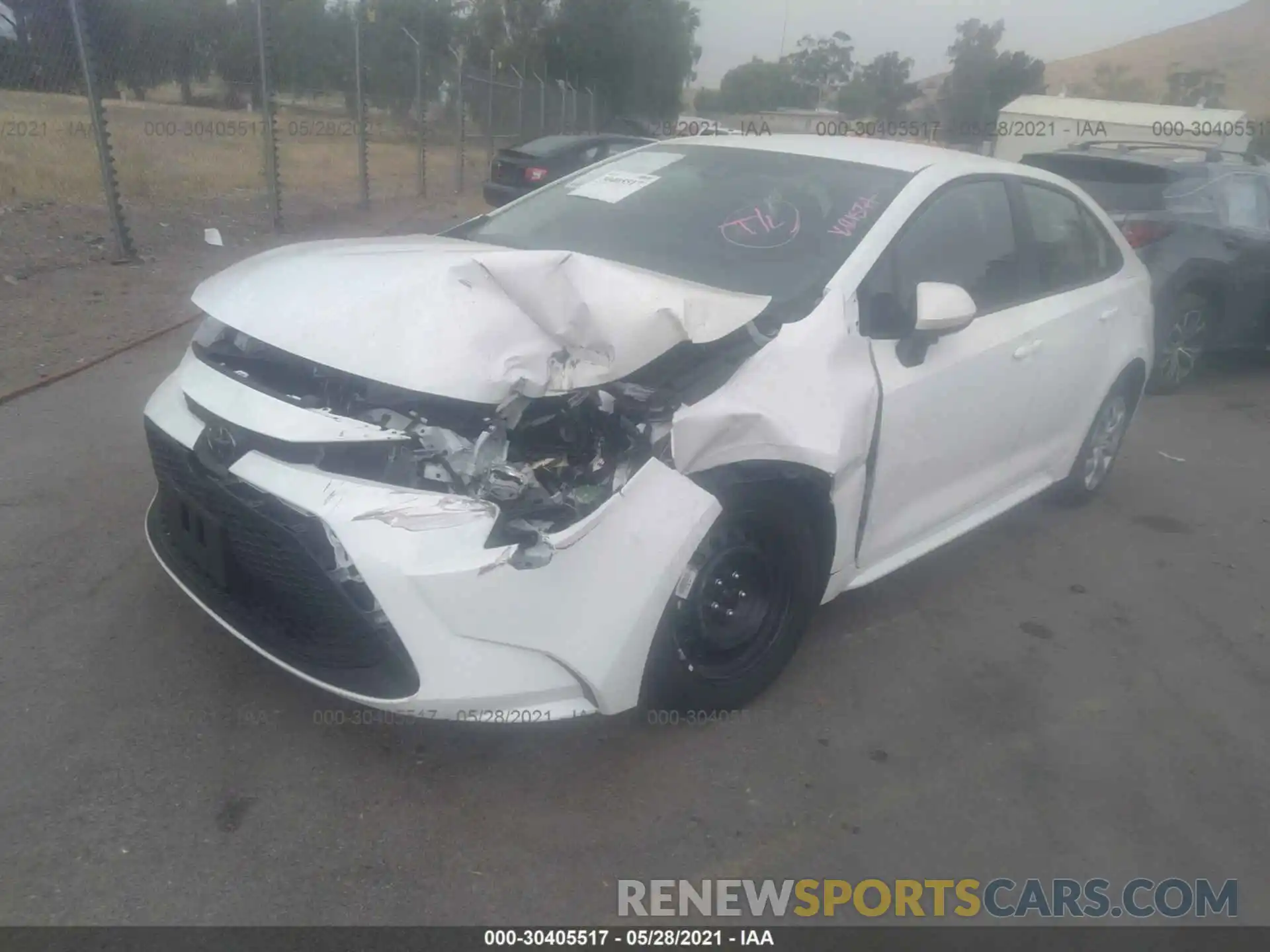 2 Photograph of a damaged car 5YFEPMAE9MP167701 TOYOTA COROLLA 2021