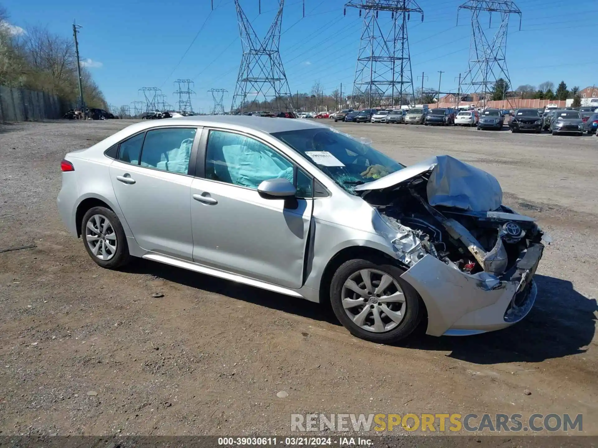 1 Photograph of a damaged car 5YFEPMAE9MP168069 TOYOTA COROLLA 2021