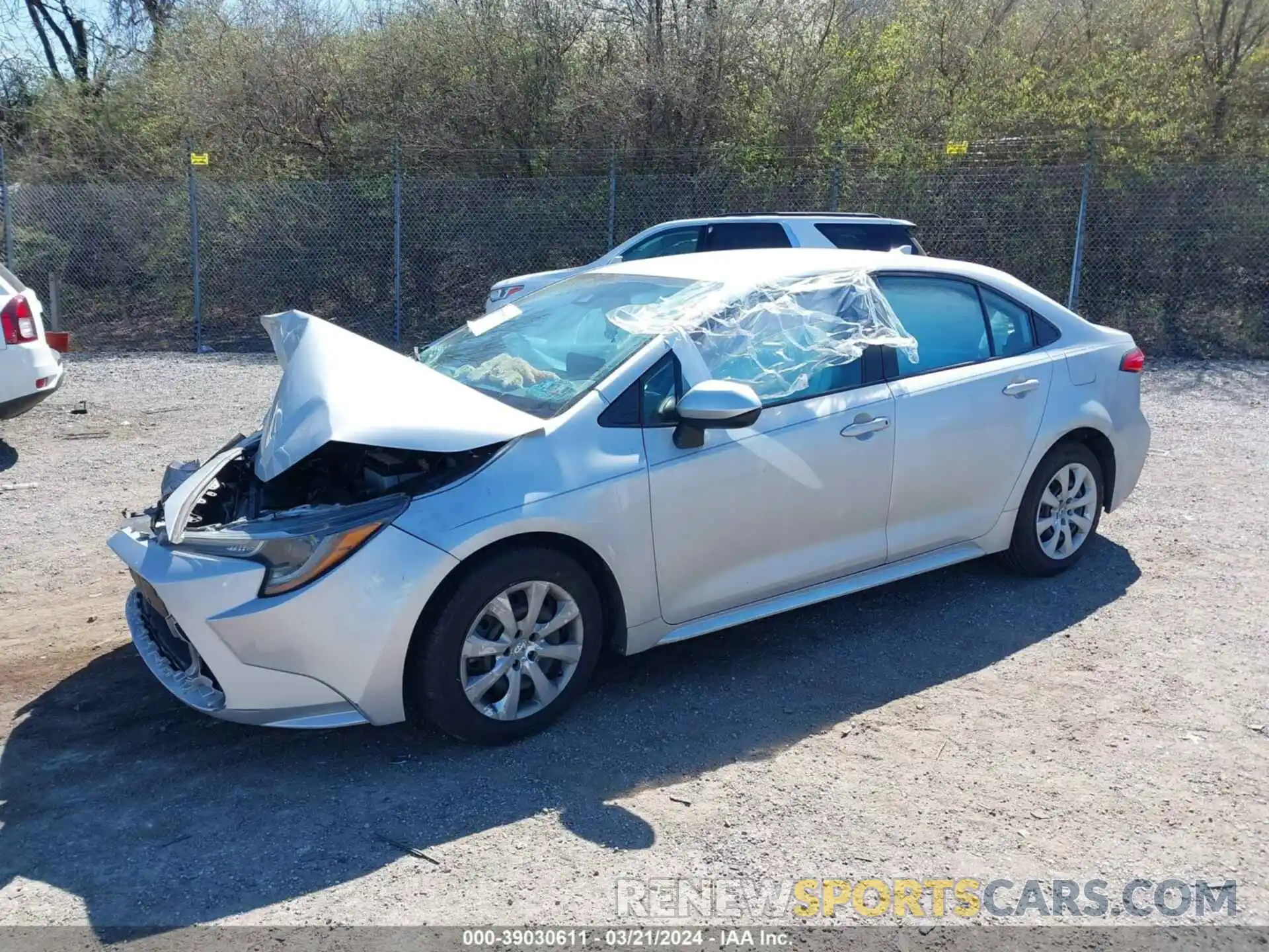 2 Photograph of a damaged car 5YFEPMAE9MP168069 TOYOTA COROLLA 2021