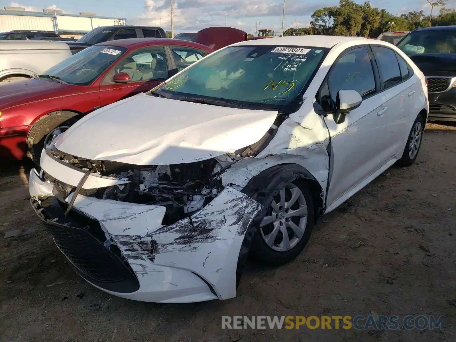 2 Photograph of a damaged car 5YFEPMAE9MP168797 TOYOTA COROLLA 2021