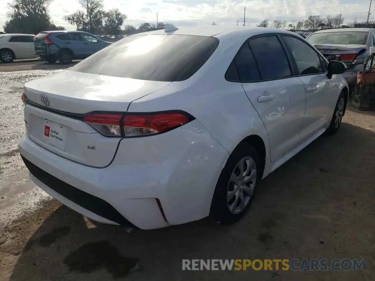 4 Photograph of a damaged car 5YFEPMAE9MP170033 TOYOTA COROLLA 2021