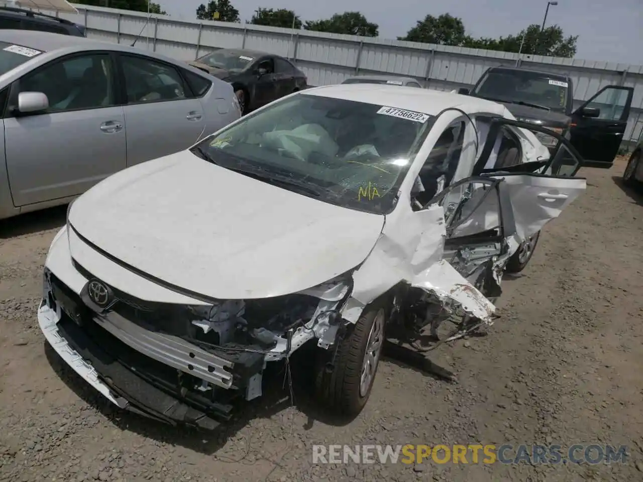 2 Photograph of a damaged car 5YFEPMAE9MP173062 TOYOTA COROLLA 2021