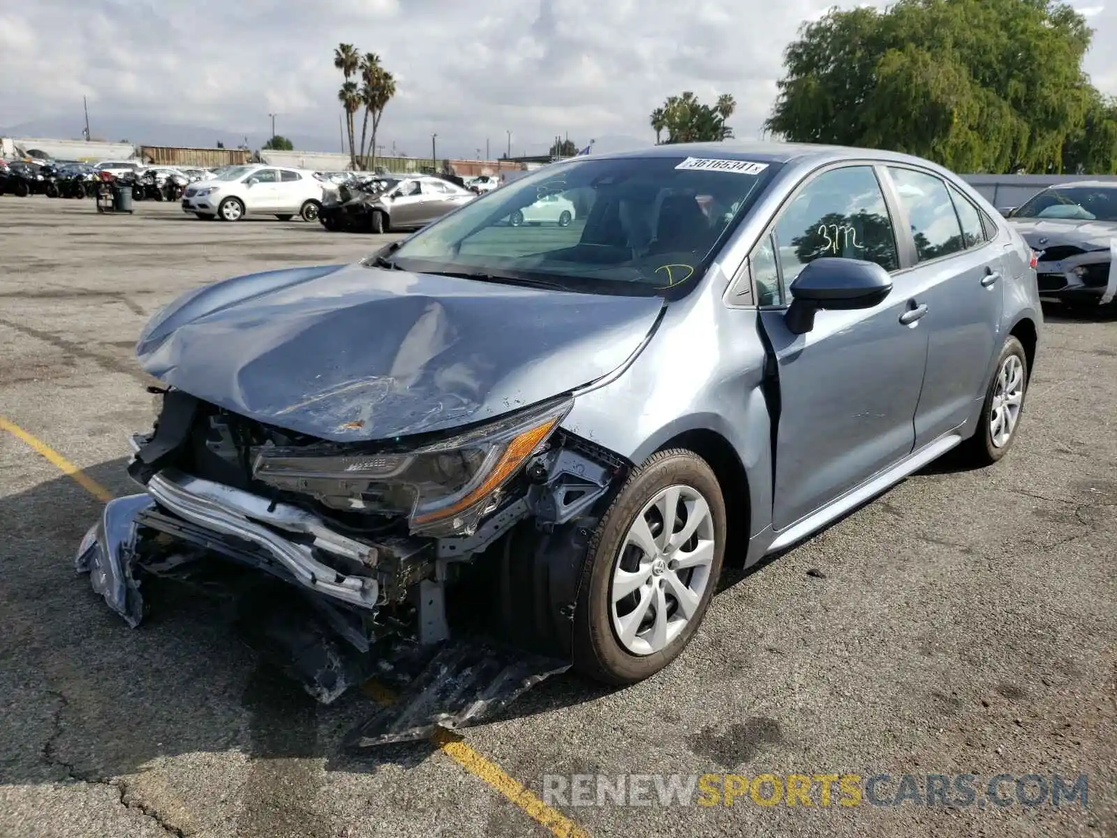 2 Photograph of a damaged car 5YFEPMAE9MP177497 TOYOTA COROLLA 2021