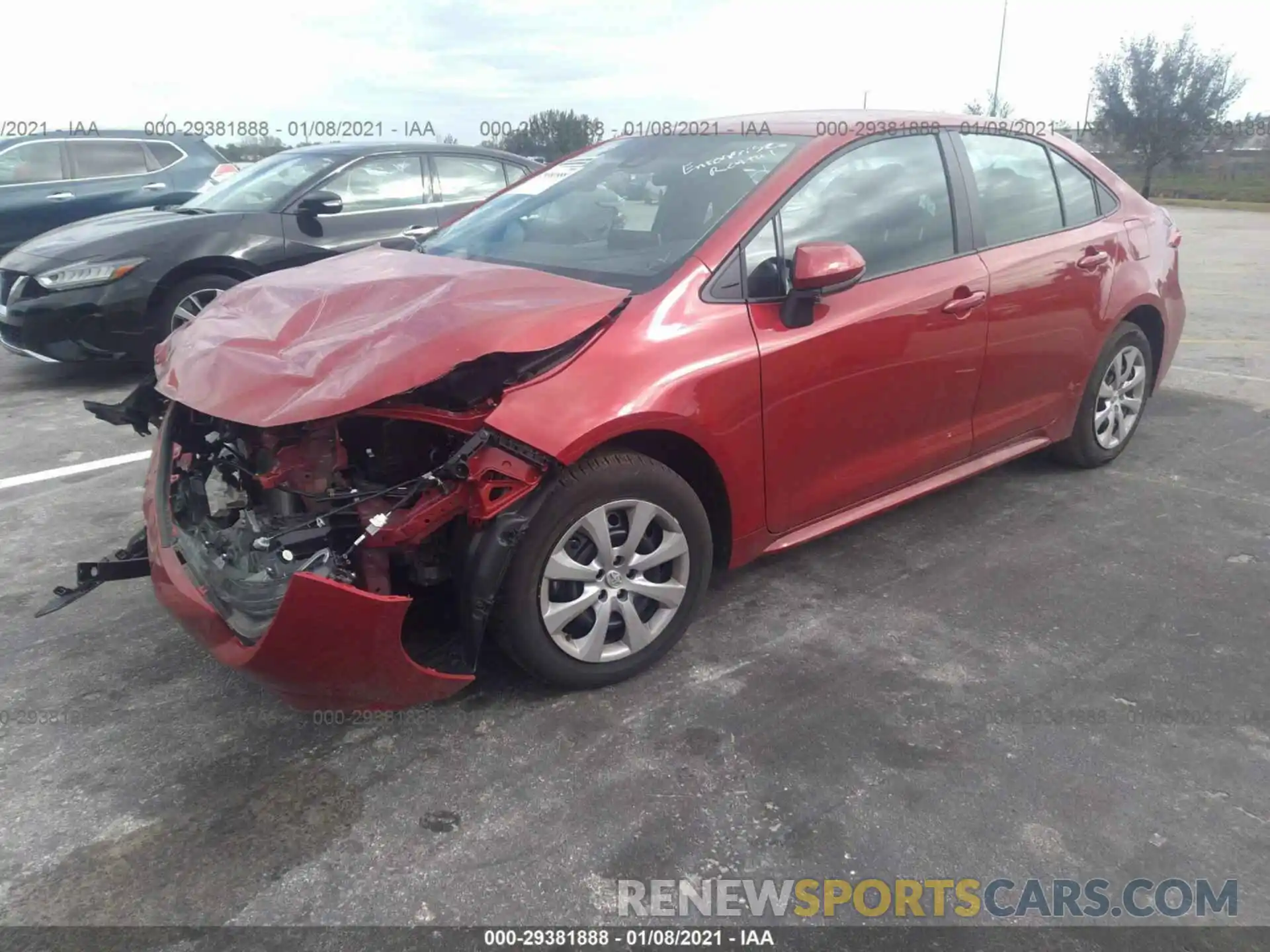 2 Photograph of a damaged car 5YFEPMAE9MP179640 TOYOTA COROLLA 2021