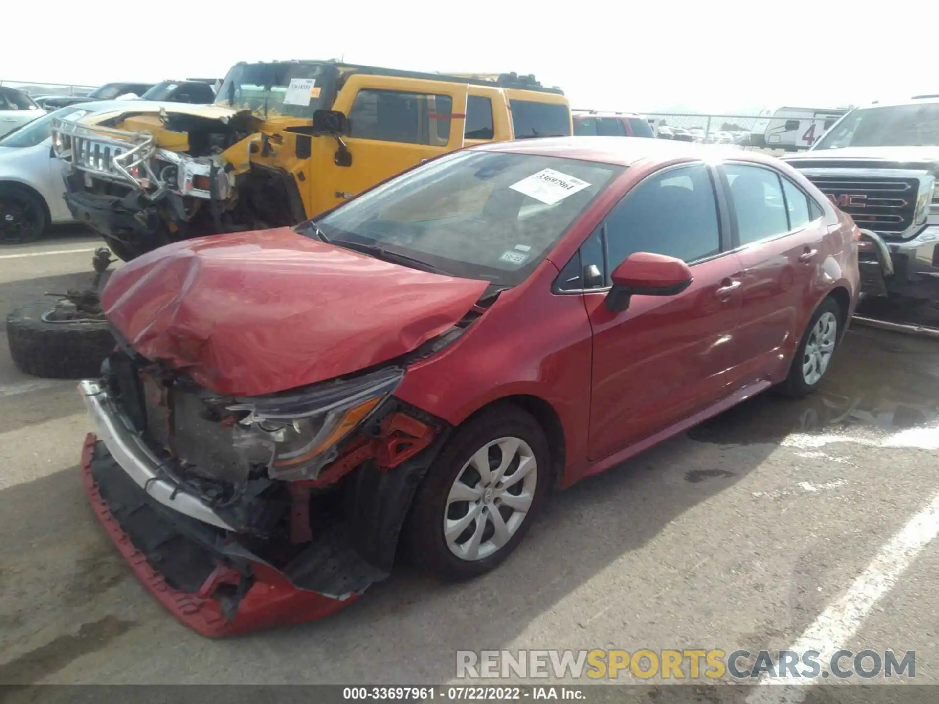 2 Photograph of a damaged car 5YFEPMAE9MP188368 TOYOTA COROLLA 2021