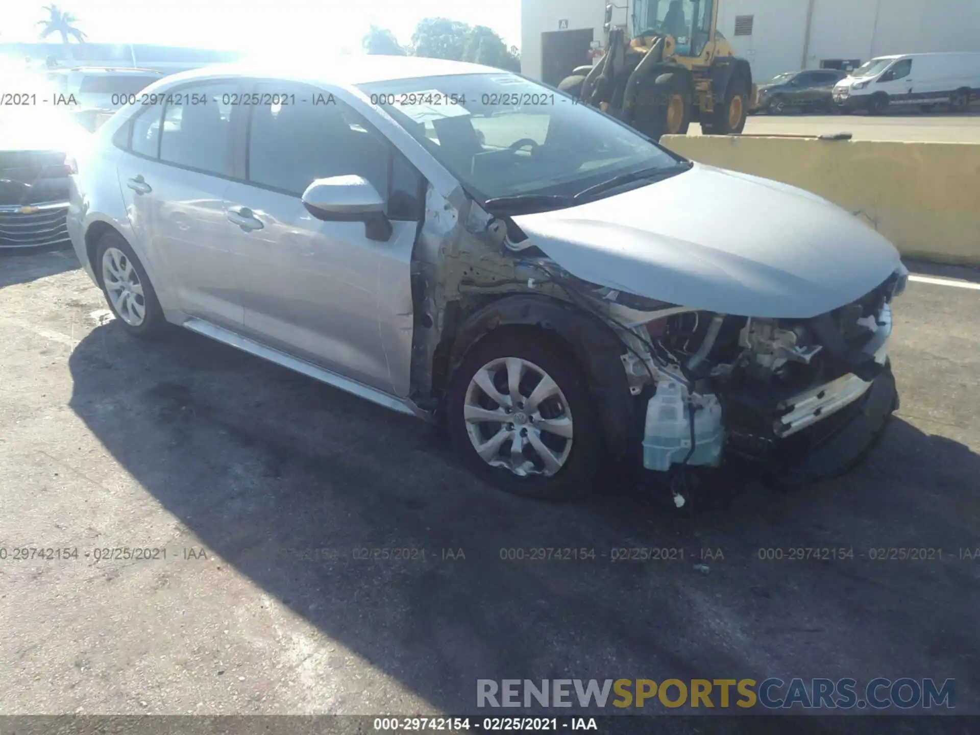 1 Photograph of a damaged car 5YFEPMAE9MP188550 TOYOTA COROLLA 2021