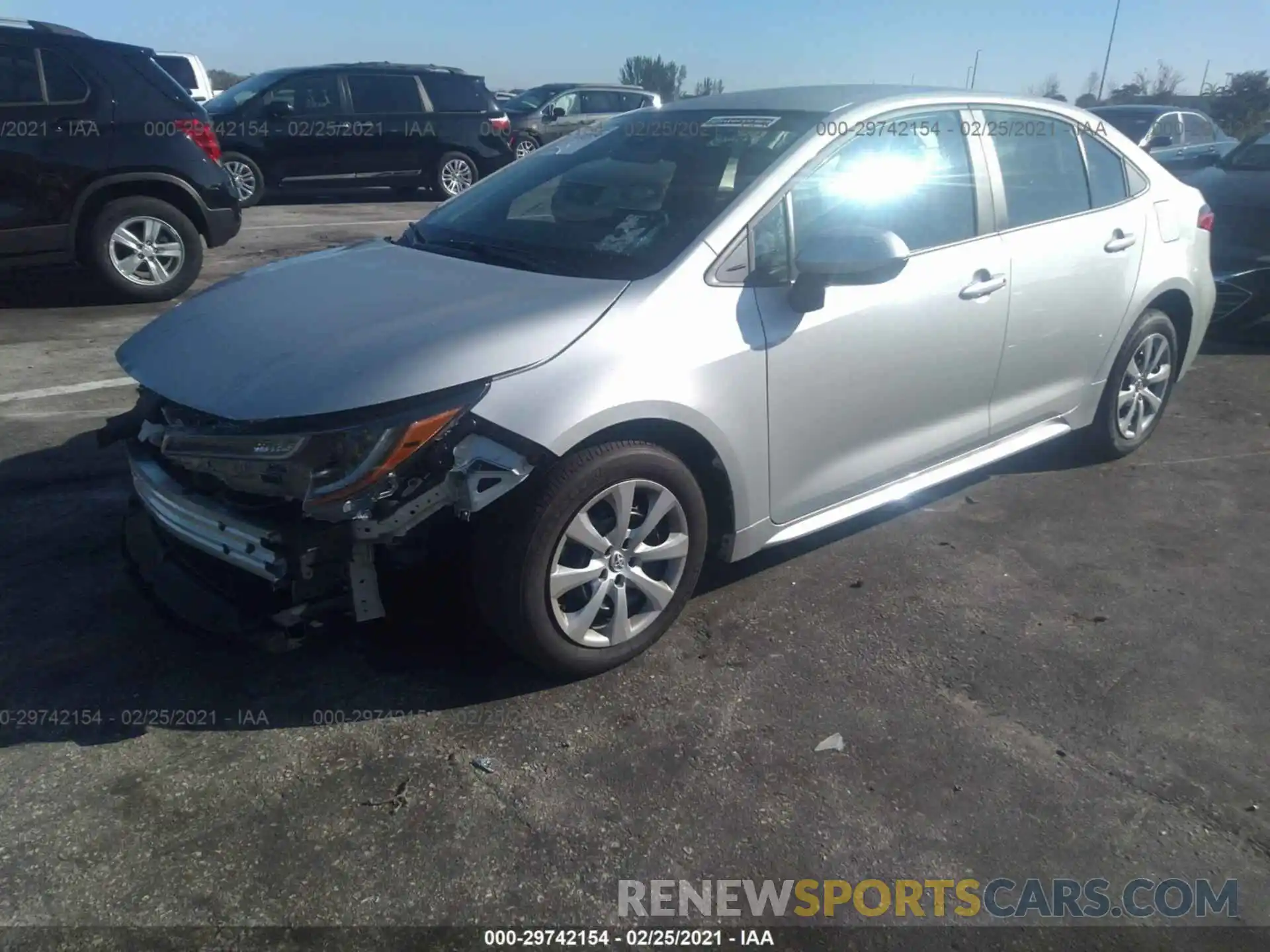 2 Photograph of a damaged car 5YFEPMAE9MP188550 TOYOTA COROLLA 2021