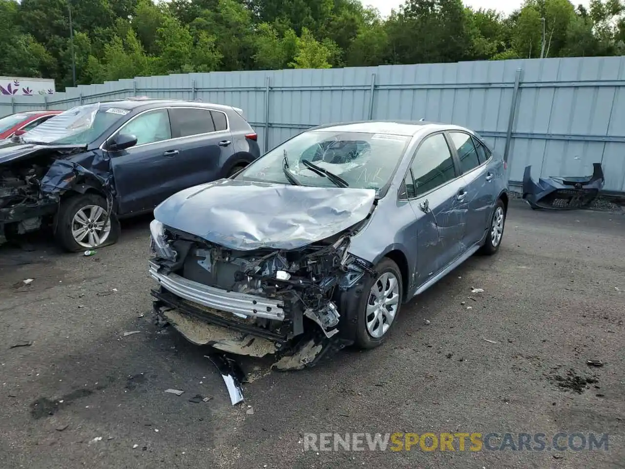 2 Photograph of a damaged car 5YFEPMAE9MP190587 TOYOTA COROLLA 2021