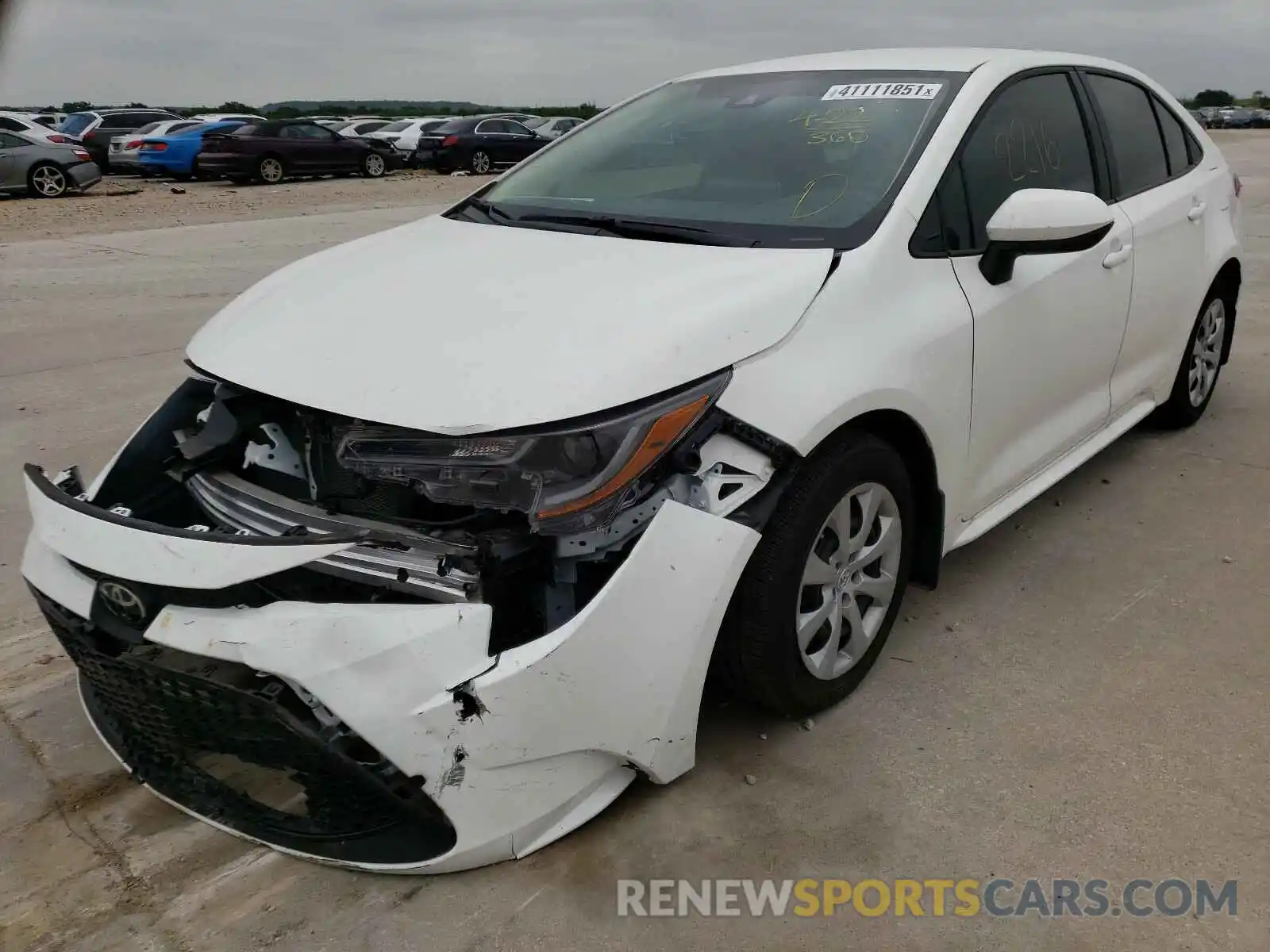 2 Photograph of a damaged car 5YFEPMAE9MP191805 TOYOTA COROLLA 2021