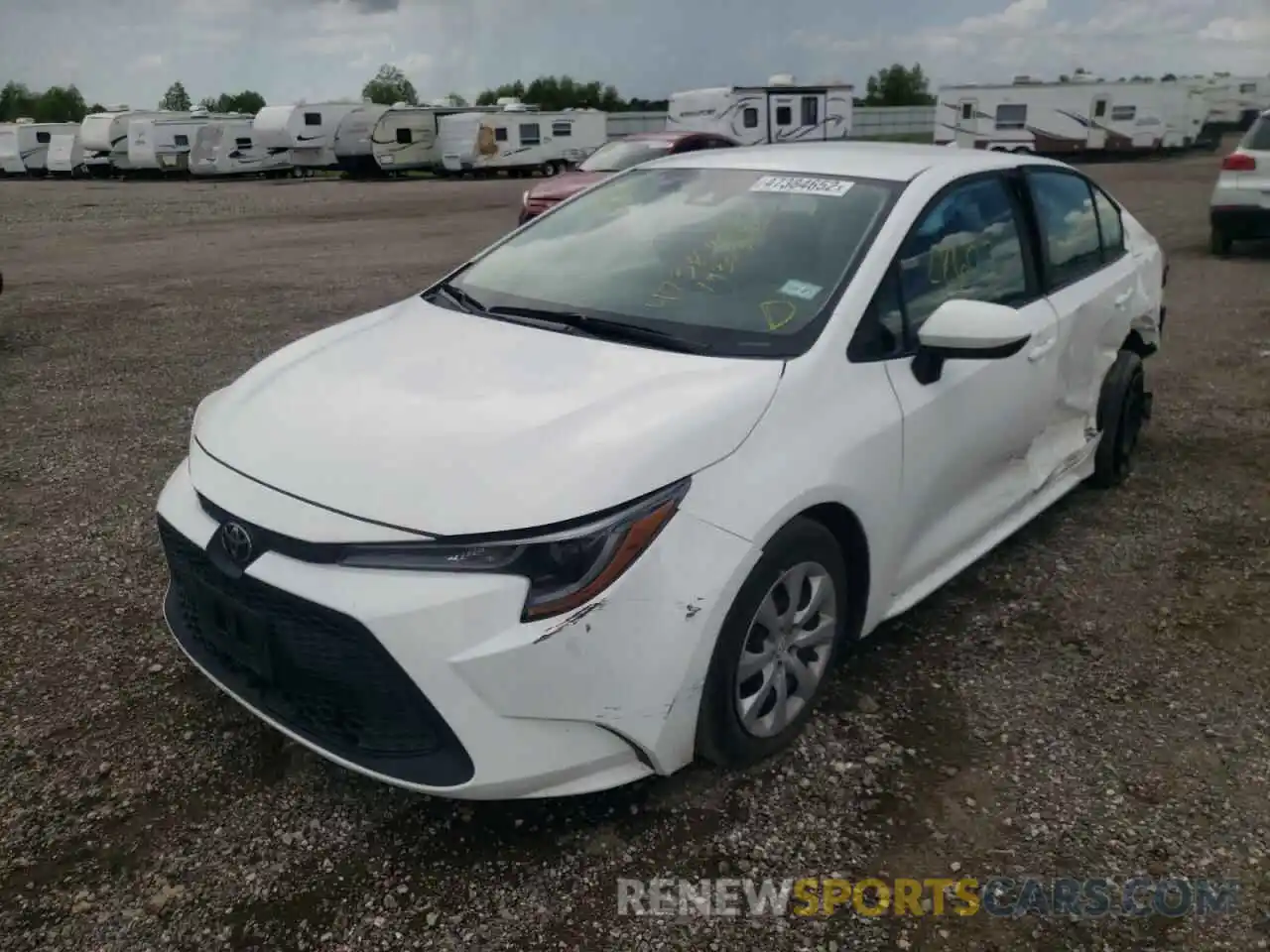 2 Photograph of a damaged car 5YFEPMAE9MP193036 TOYOTA COROLLA 2021