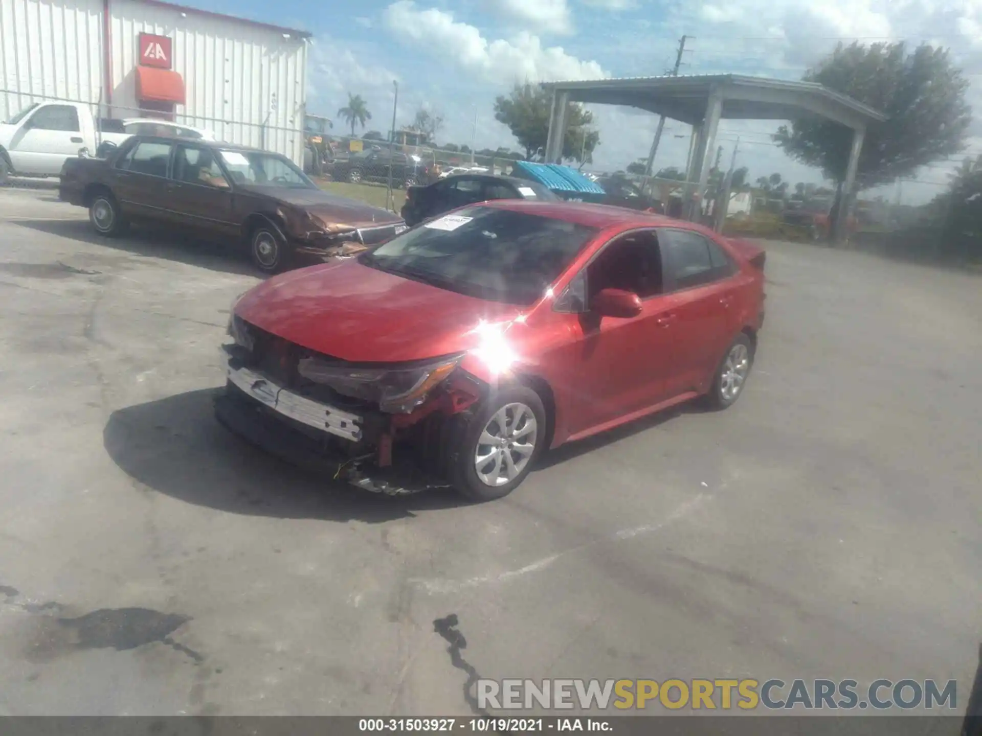 2 Photograph of a damaged car 5YFEPMAE9MP193859 TOYOTA COROLLA 2021