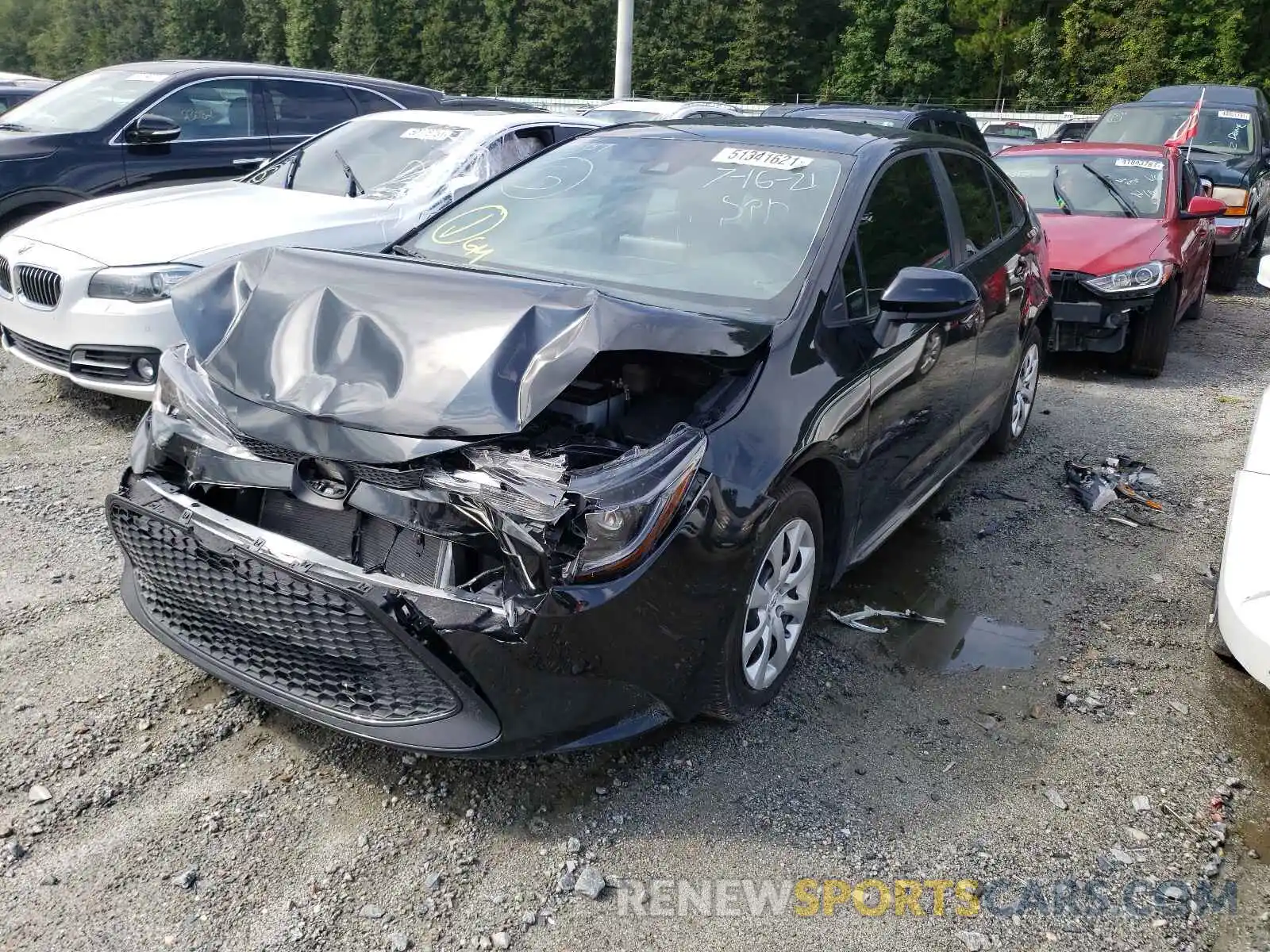 2 Photograph of a damaged car 5YFEPMAE9MP193909 TOYOTA COROLLA 2021