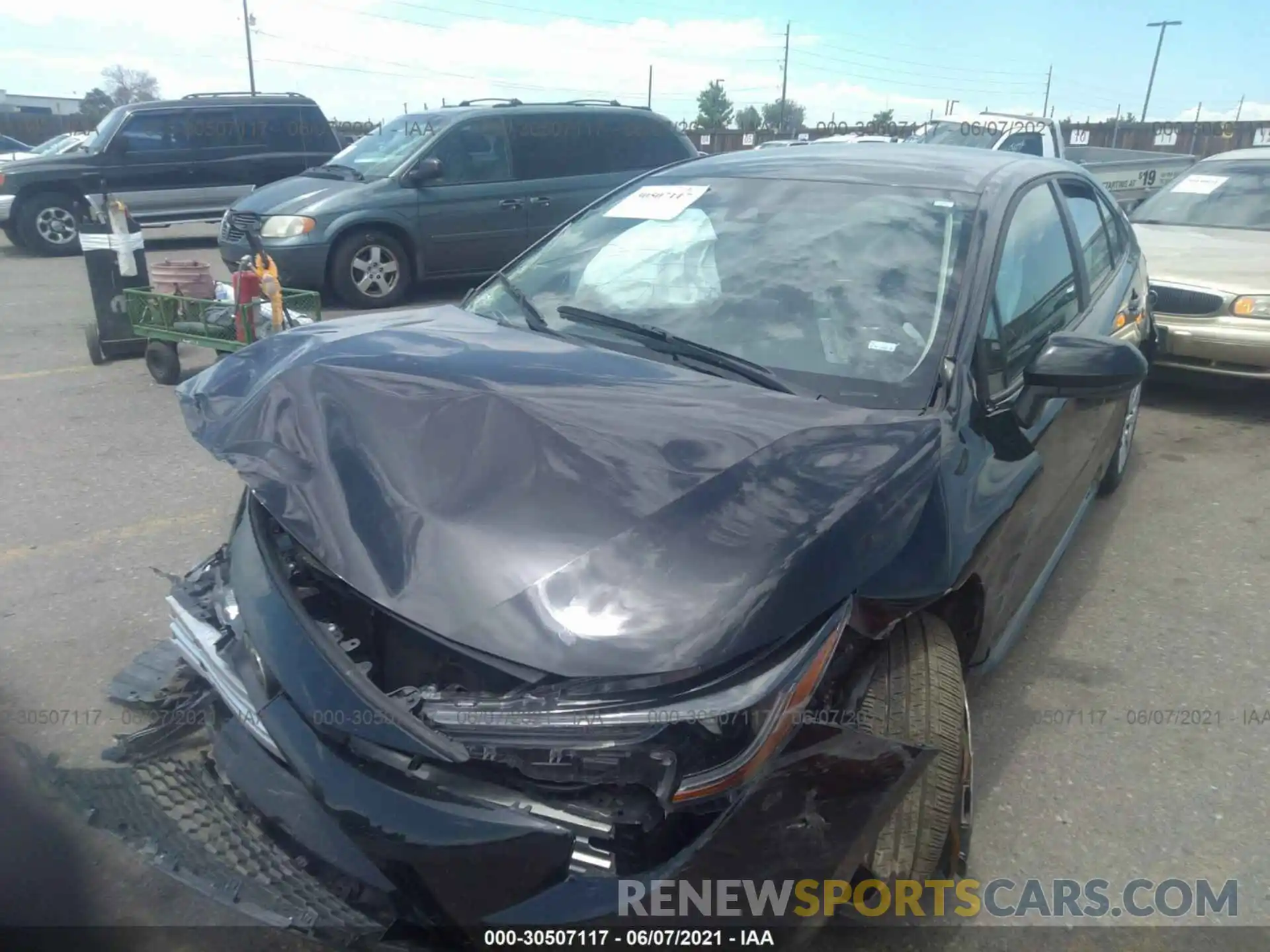 2 Photograph of a damaged car 5YFEPMAE9MP194039 TOYOTA COROLLA 2021