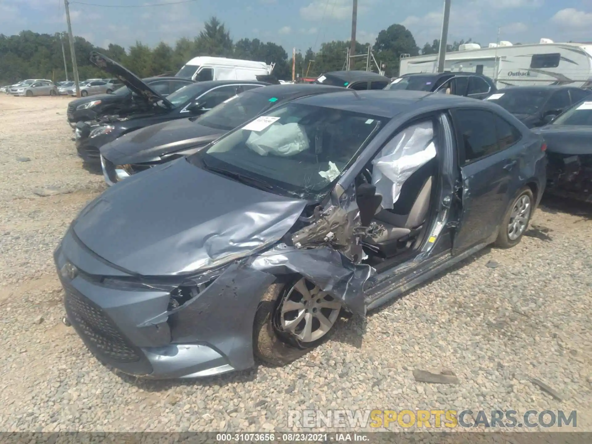 2 Photograph of a damaged car 5YFEPMAE9MP195367 TOYOTA COROLLA 2021