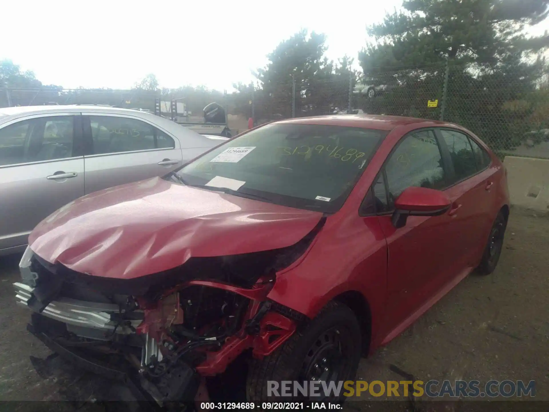 2 Photograph of a damaged car 5YFEPMAE9MP196874 TOYOTA COROLLA 2021