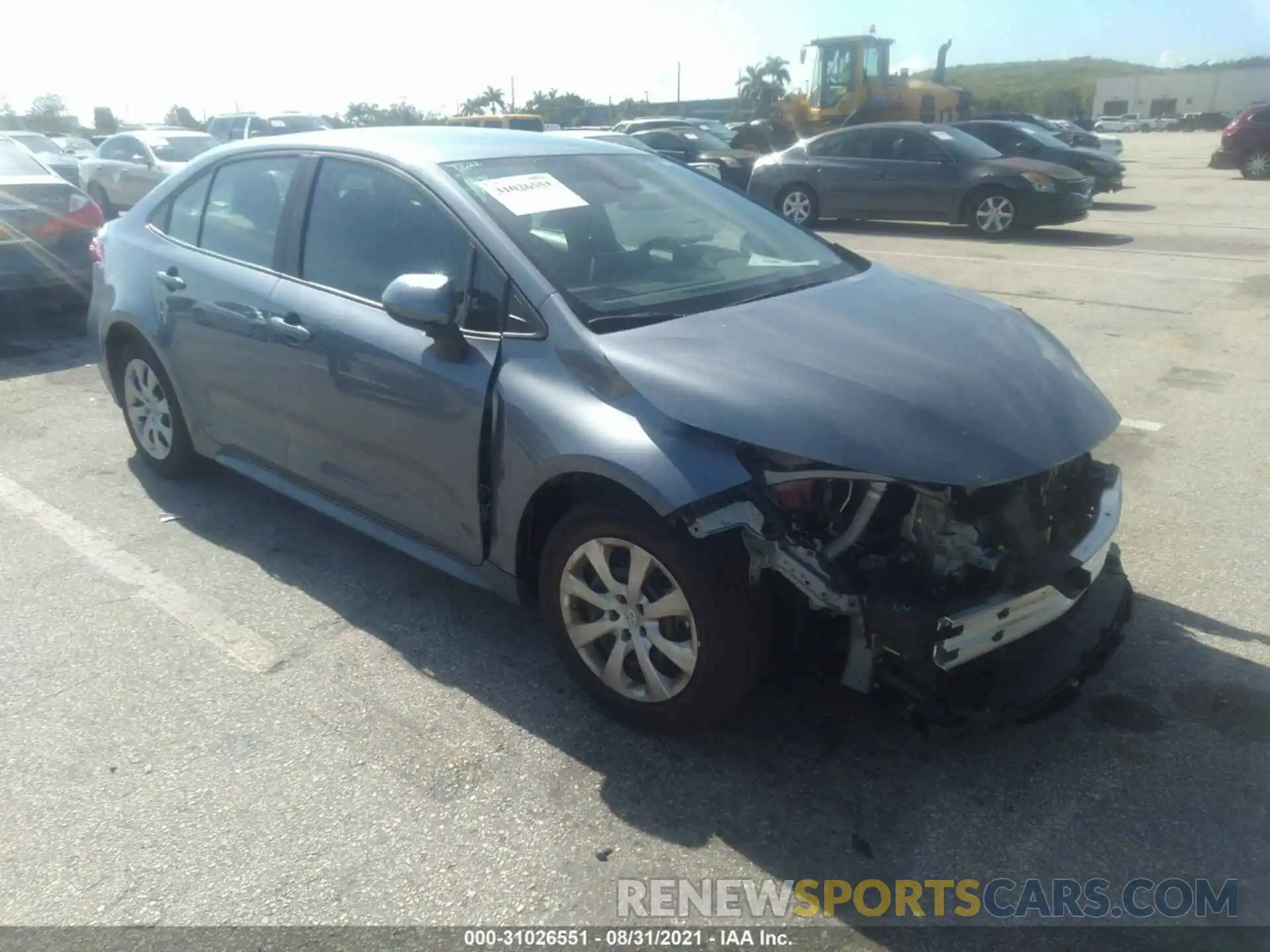 1 Photograph of a damaged car 5YFEPMAE9MP198494 TOYOTA COROLLA 2021