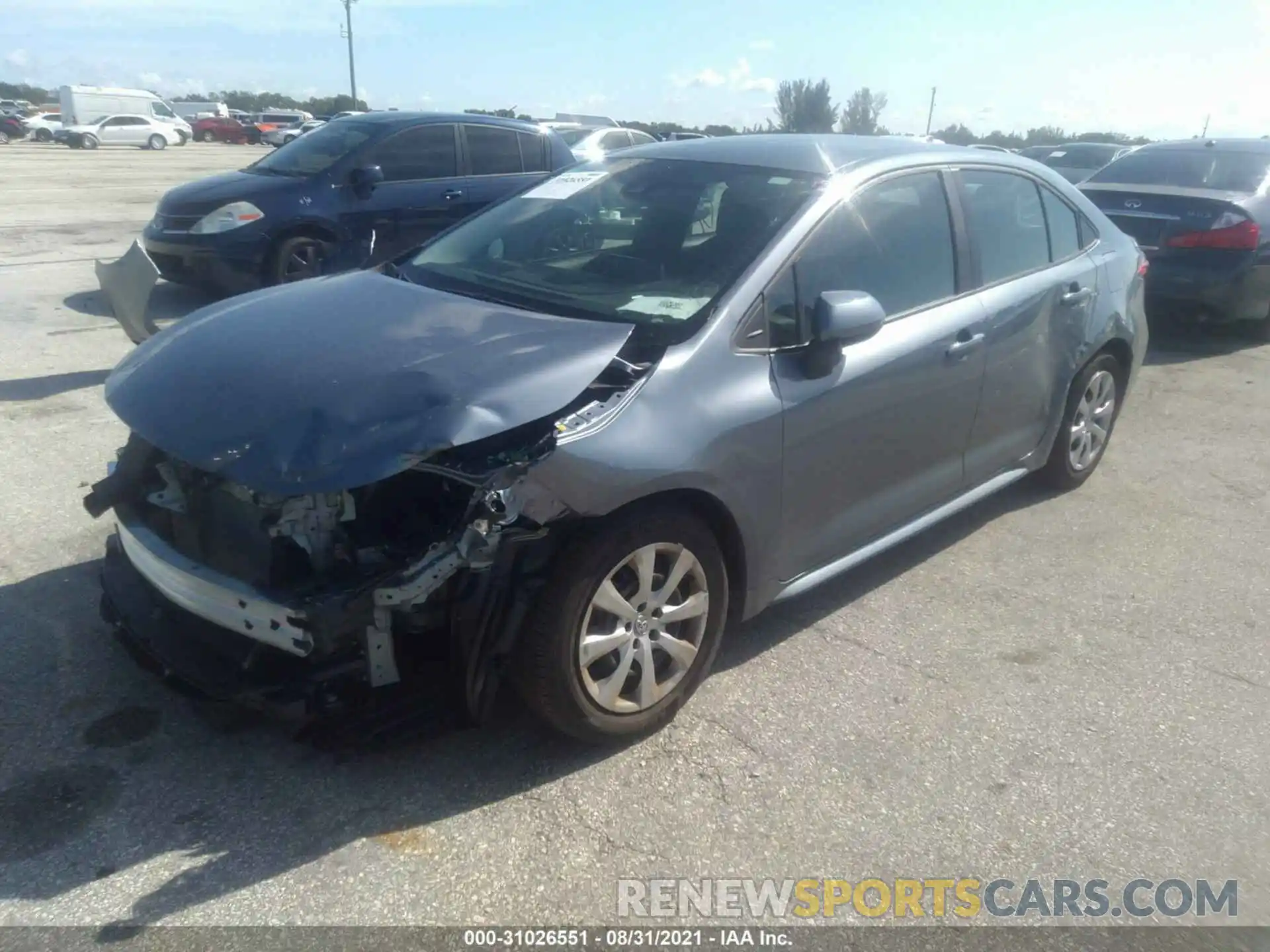 2 Photograph of a damaged car 5YFEPMAE9MP198494 TOYOTA COROLLA 2021