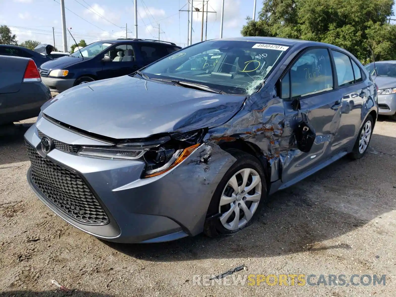 2 Photograph of a damaged car 5YFEPMAE9MP200258 TOYOTA COROLLA 2021