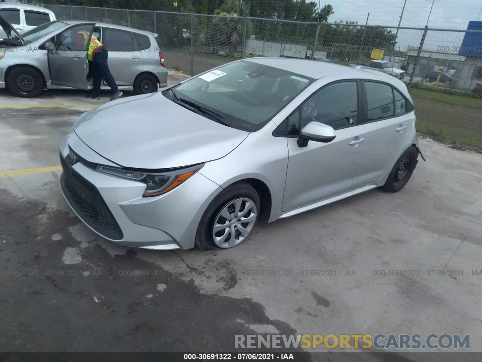 2 Photograph of a damaged car 5YFEPMAE9MP201264 TOYOTA COROLLA 2021