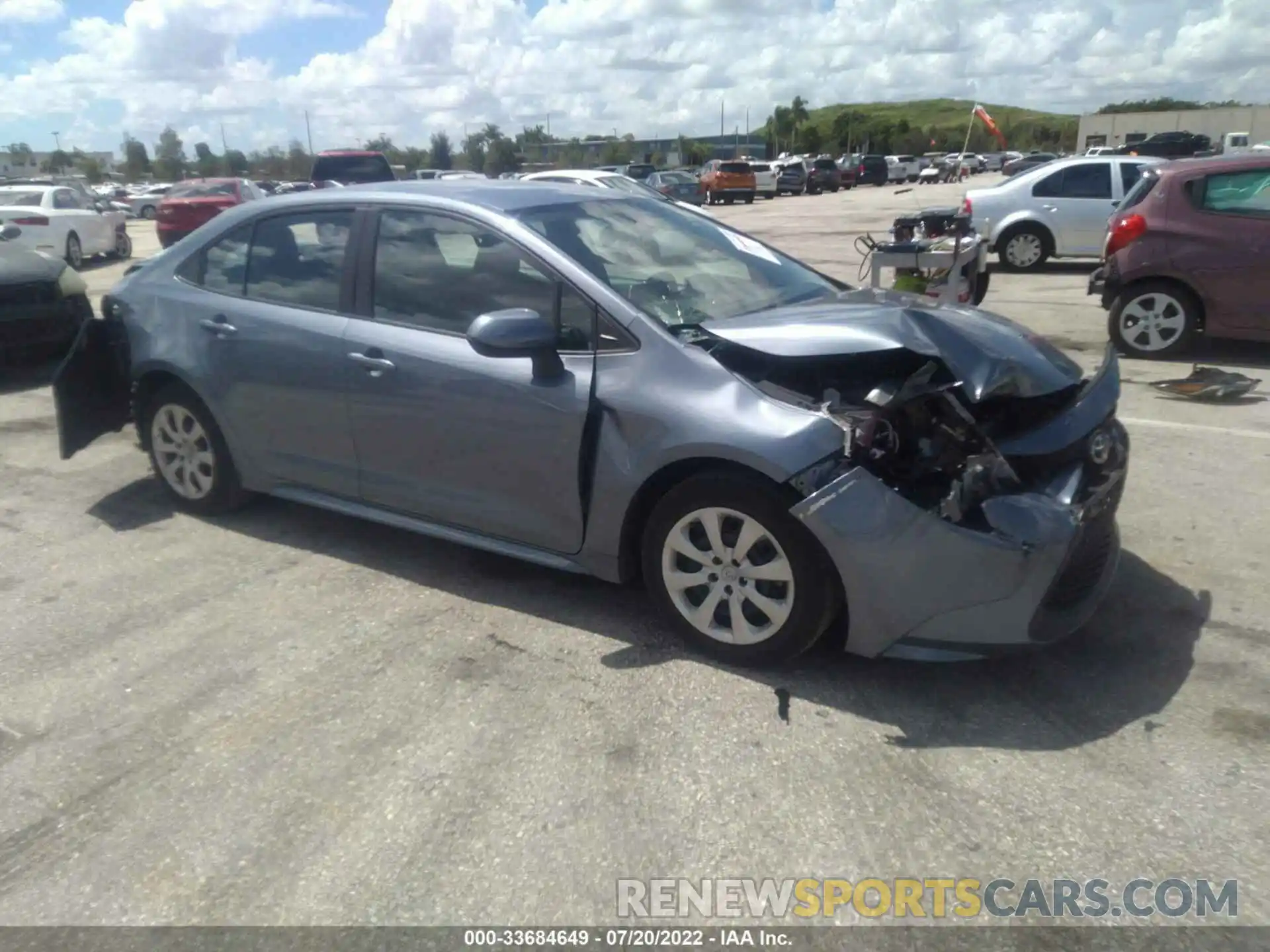 1 Photograph of a damaged car 5YFEPMAE9MP201460 TOYOTA COROLLA 2021