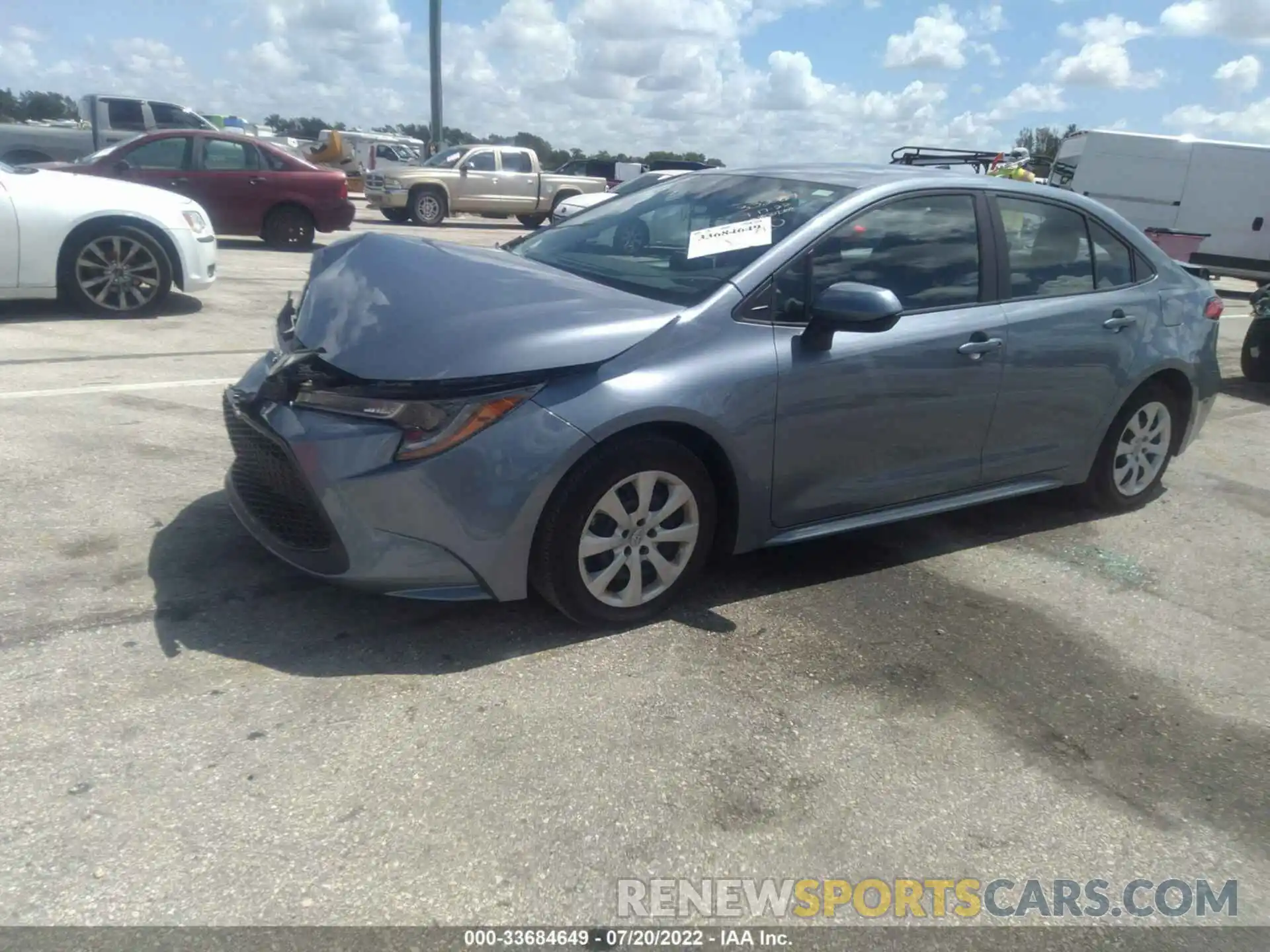 2 Photograph of a damaged car 5YFEPMAE9MP201460 TOYOTA COROLLA 2021