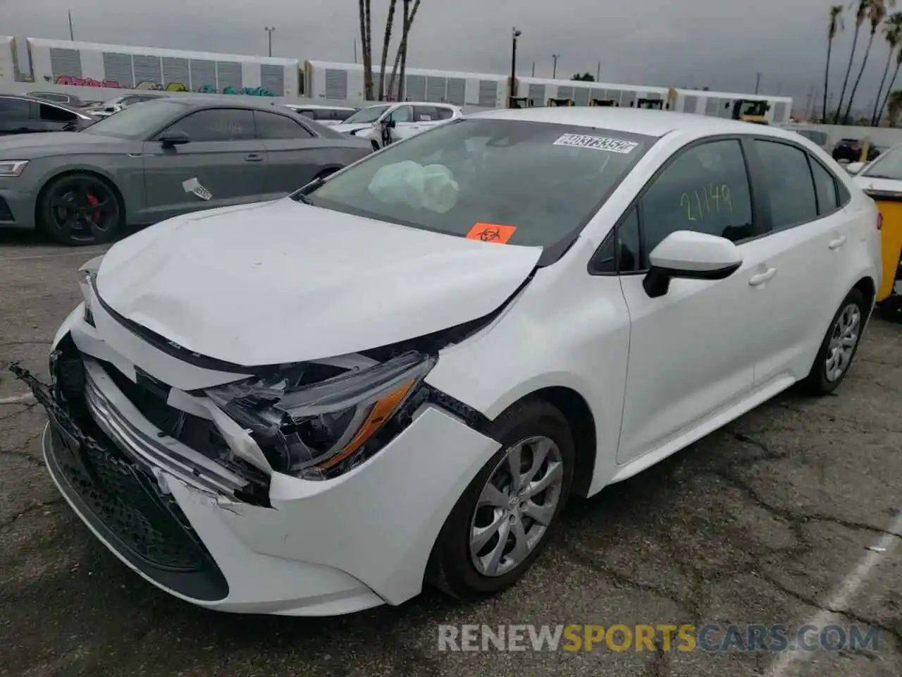 2 Photograph of a damaged car 5YFEPMAE9MP203113 TOYOTA COROLLA 2021