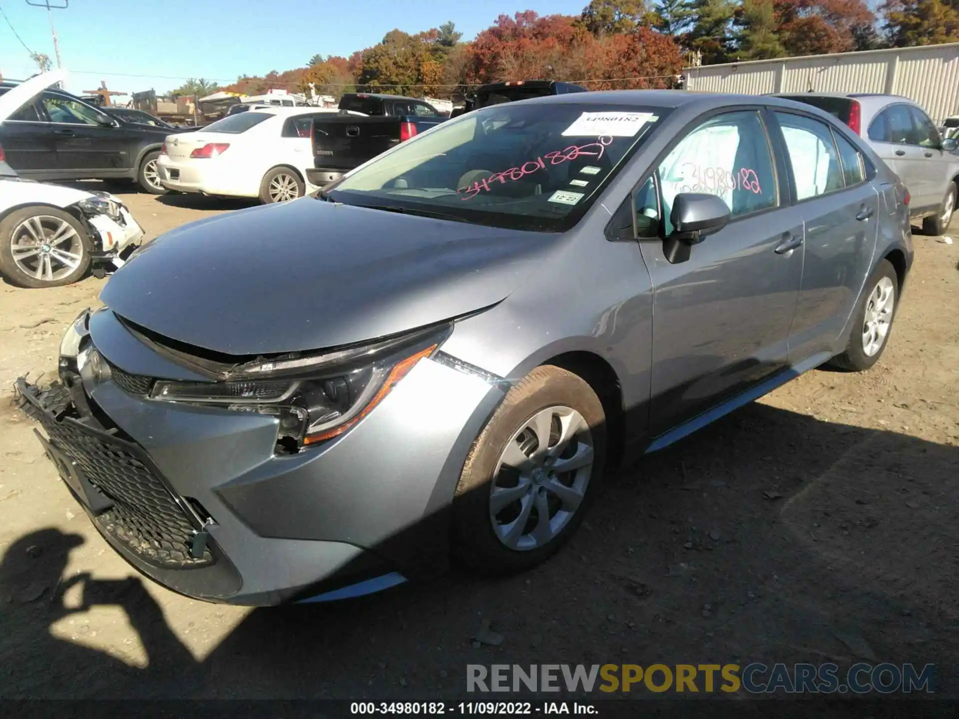 2 Photograph of a damaged car 5YFEPMAE9MP203905 TOYOTA COROLLA 2021