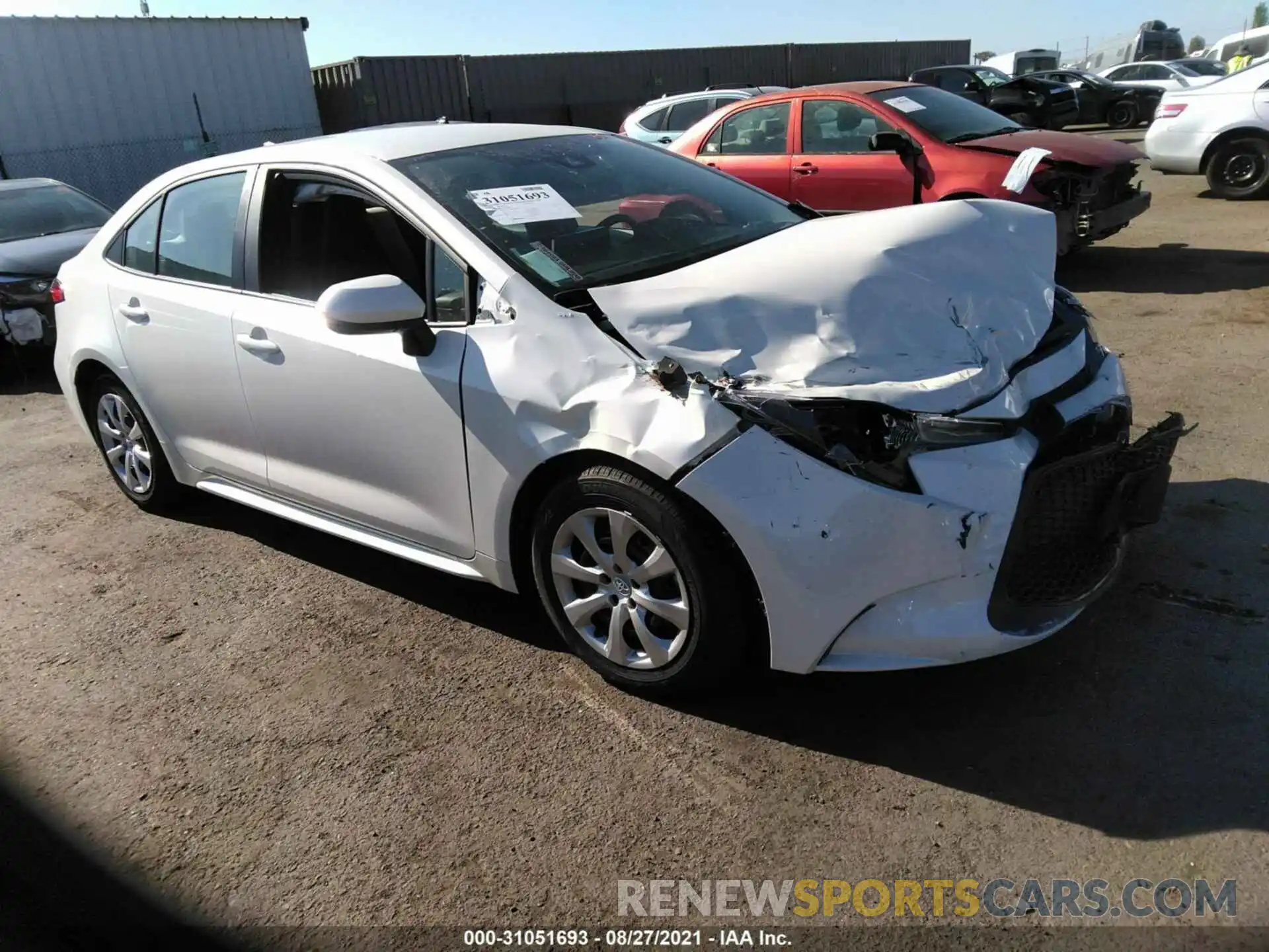 1 Photograph of a damaged car 5YFEPMAE9MP205086 TOYOTA COROLLA 2021