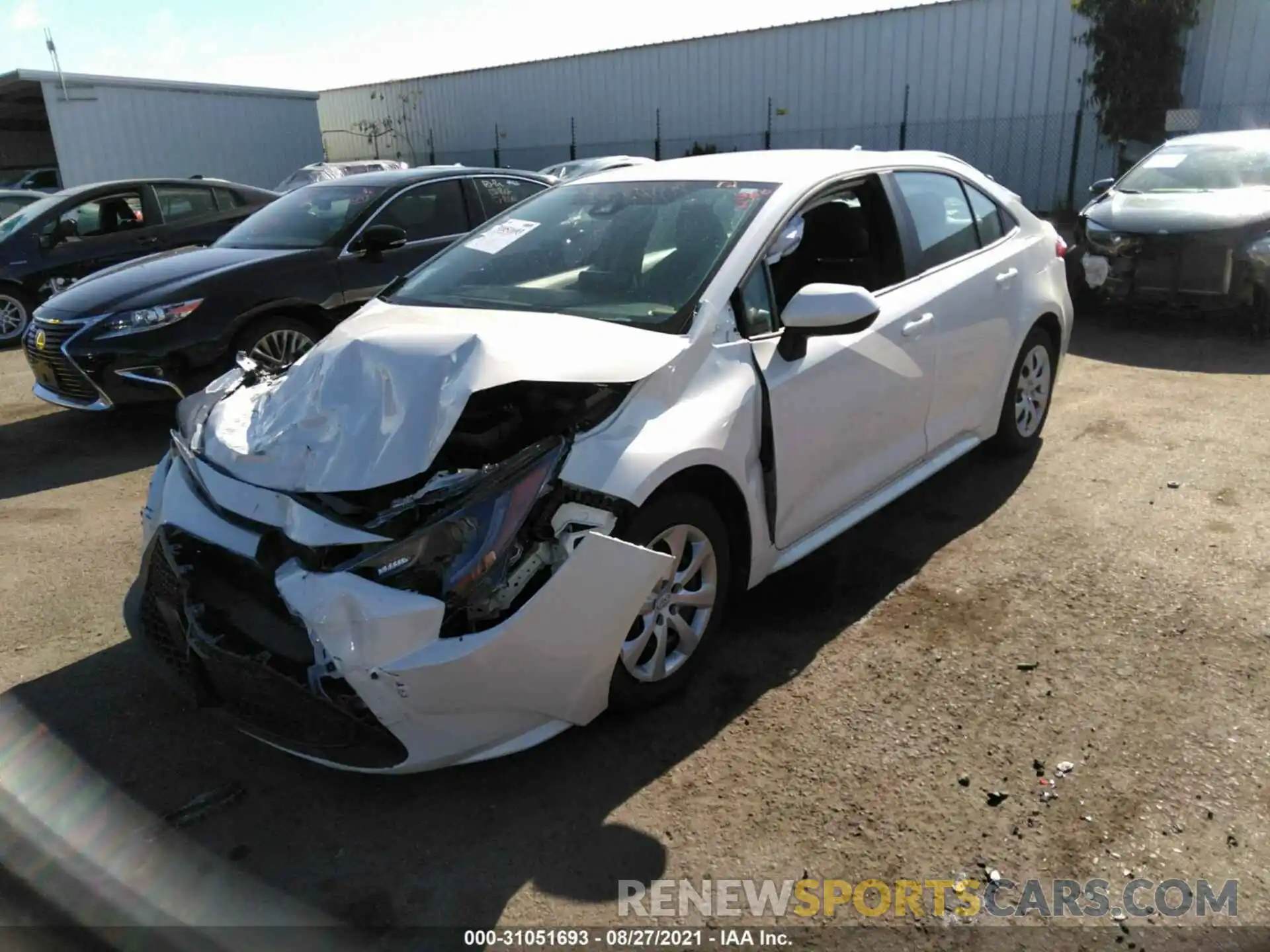 2 Photograph of a damaged car 5YFEPMAE9MP205086 TOYOTA COROLLA 2021