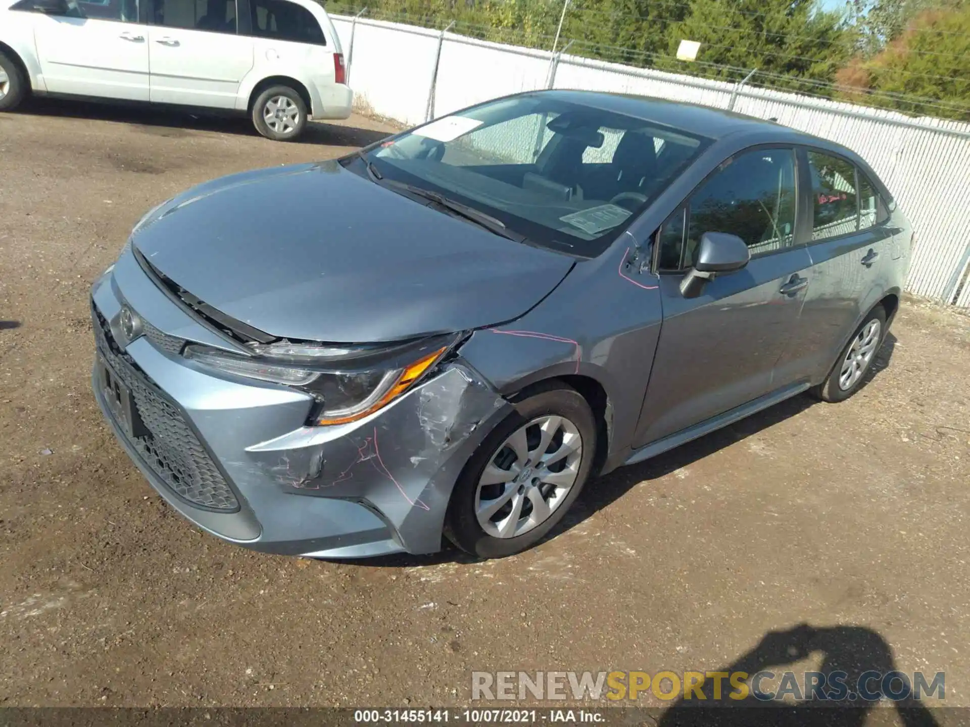 2 Photograph of a damaged car 5YFEPMAE9MP207937 TOYOTA COROLLA 2021