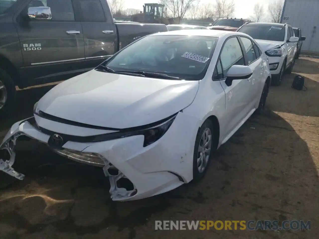 2 Photograph of a damaged car 5YFEPMAE9MP210840 TOYOTA COROLLA 2021