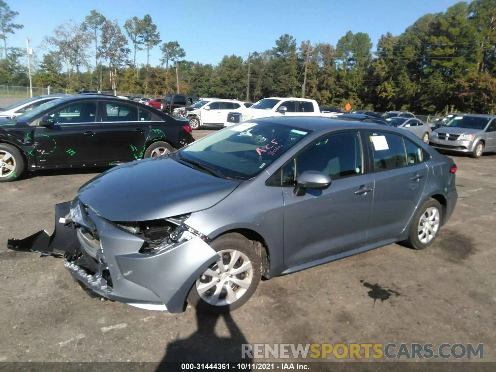 2 Photograph of a damaged car 5YFEPMAE9MP217075 TOYOTA COROLLA 2021