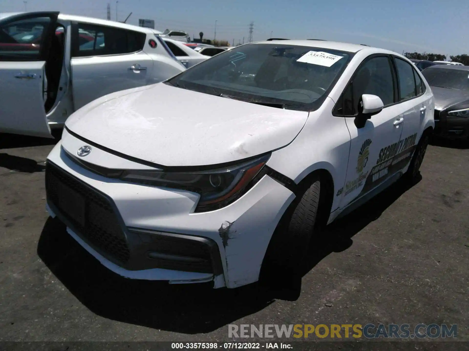 2 Photograph of a damaged car 5YFEPMAE9MP218615 TOYOTA COROLLA 2021