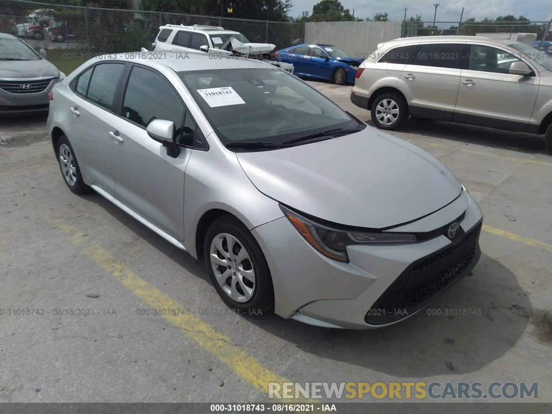 1 Photograph of a damaged car 5YFEPMAE9MP218954 TOYOTA COROLLA 2021