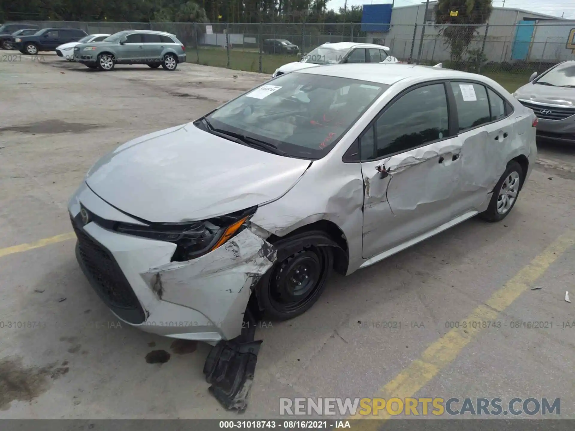 2 Photograph of a damaged car 5YFEPMAE9MP218954 TOYOTA COROLLA 2021