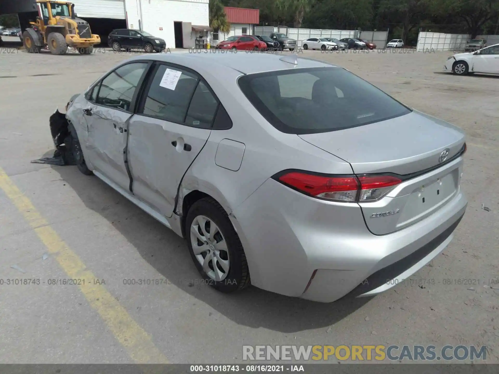 3 Photograph of a damaged car 5YFEPMAE9MP218954 TOYOTA COROLLA 2021