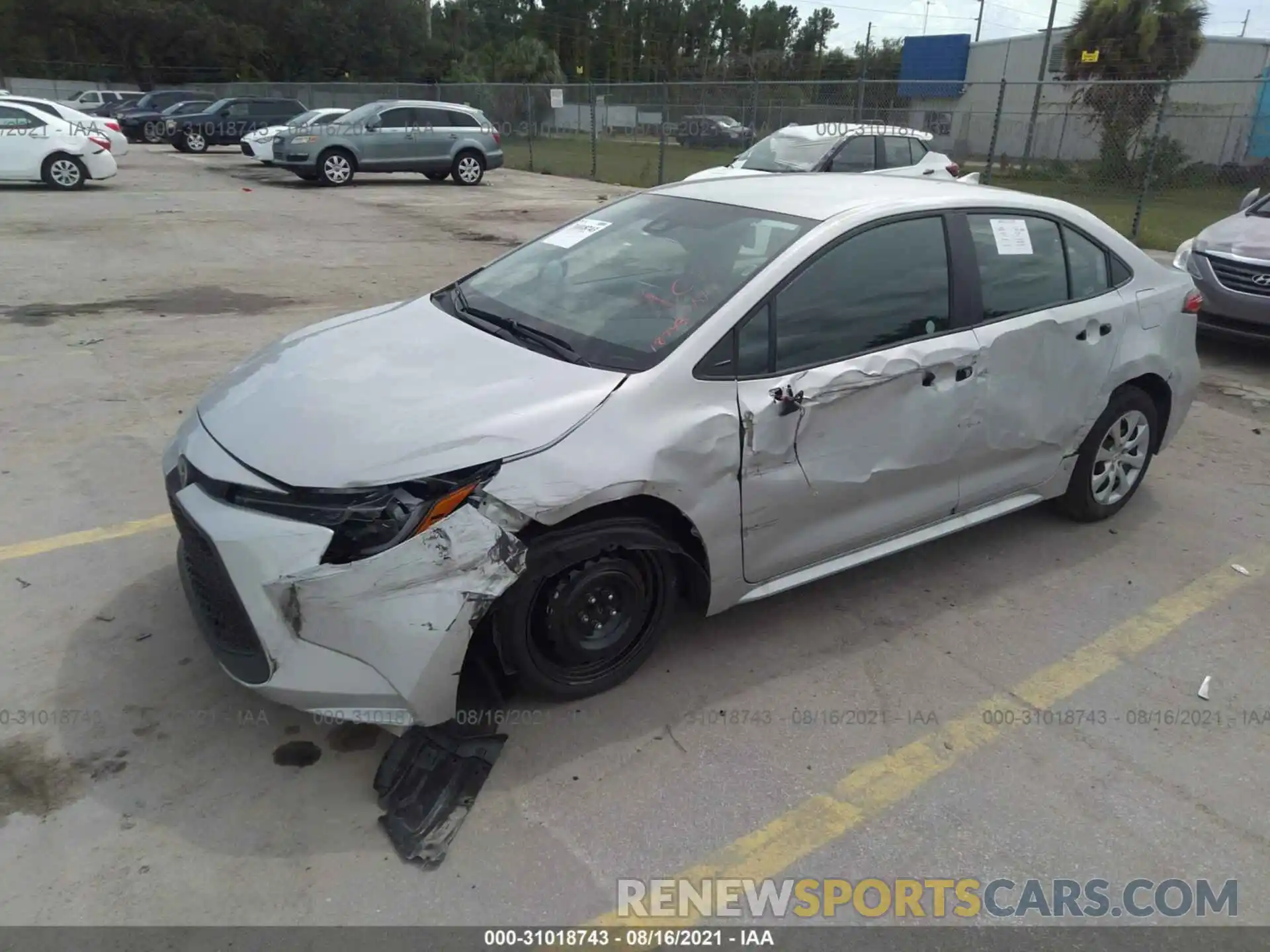 6 Photograph of a damaged car 5YFEPMAE9MP218954 TOYOTA COROLLA 2021