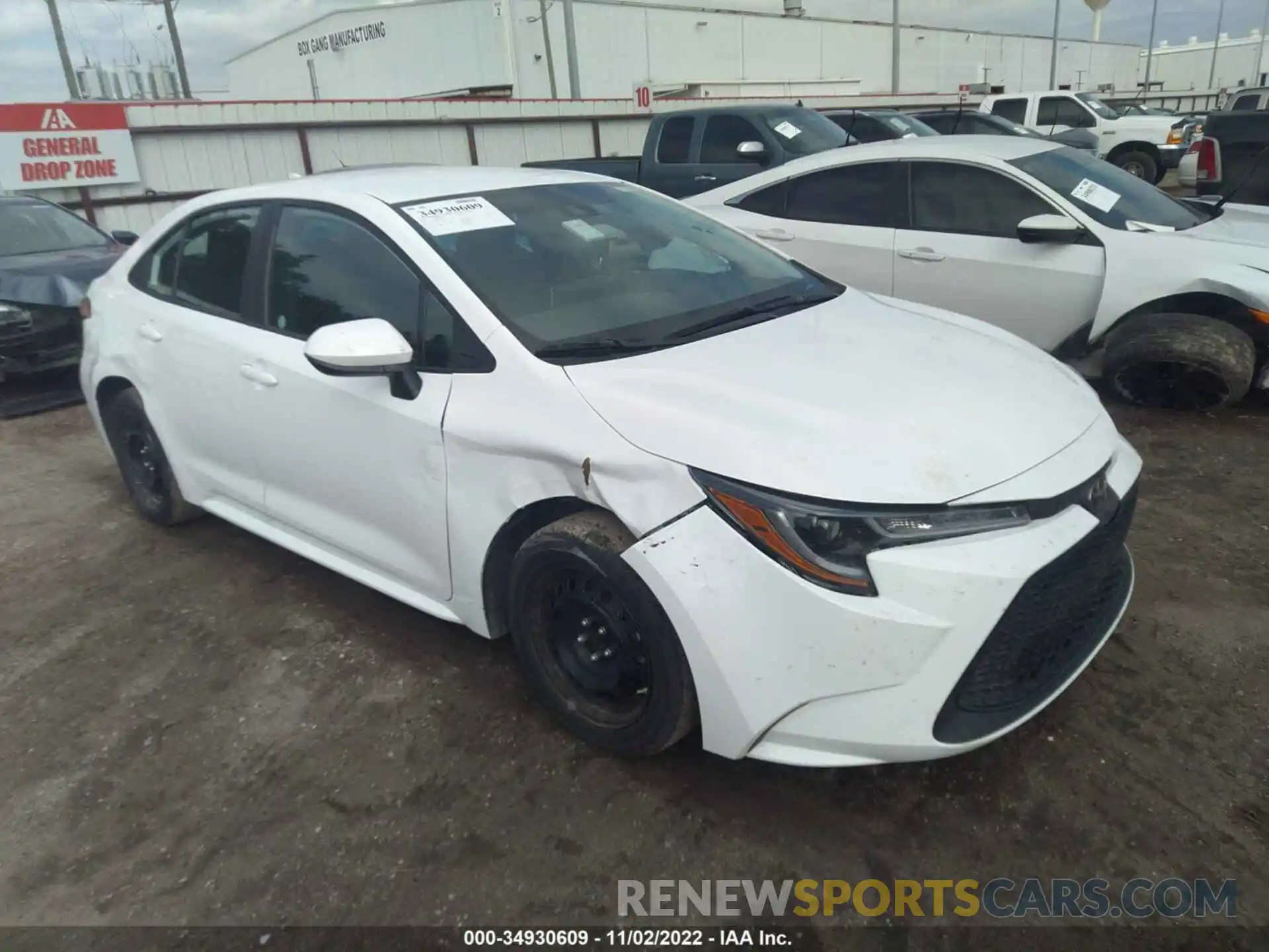 1 Photograph of a damaged car 5YFEPMAE9MP219246 TOYOTA COROLLA 2021