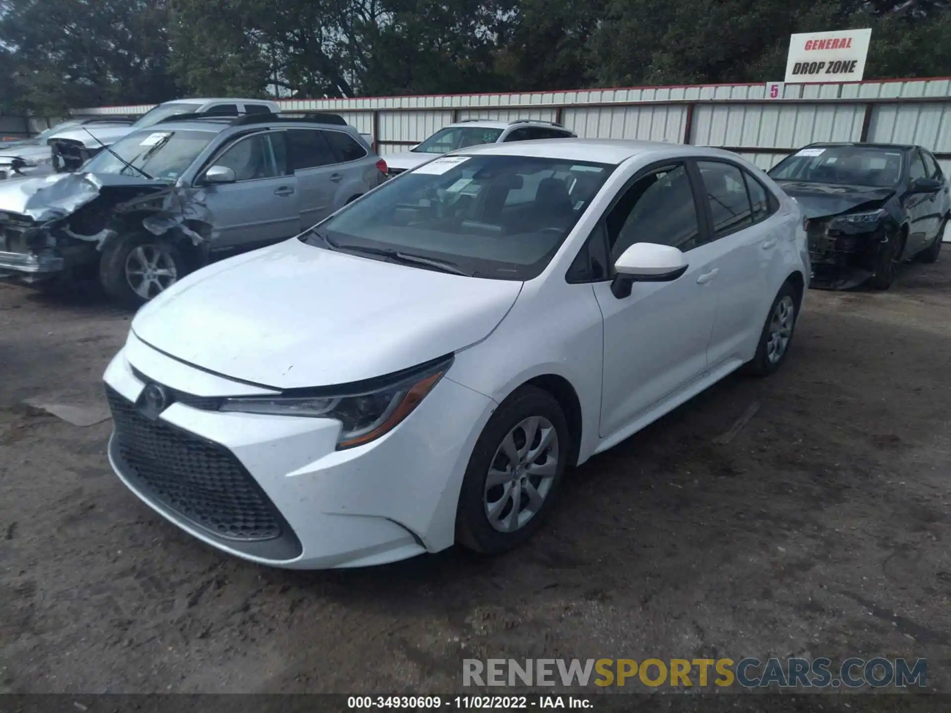 2 Photograph of a damaged car 5YFEPMAE9MP219246 TOYOTA COROLLA 2021