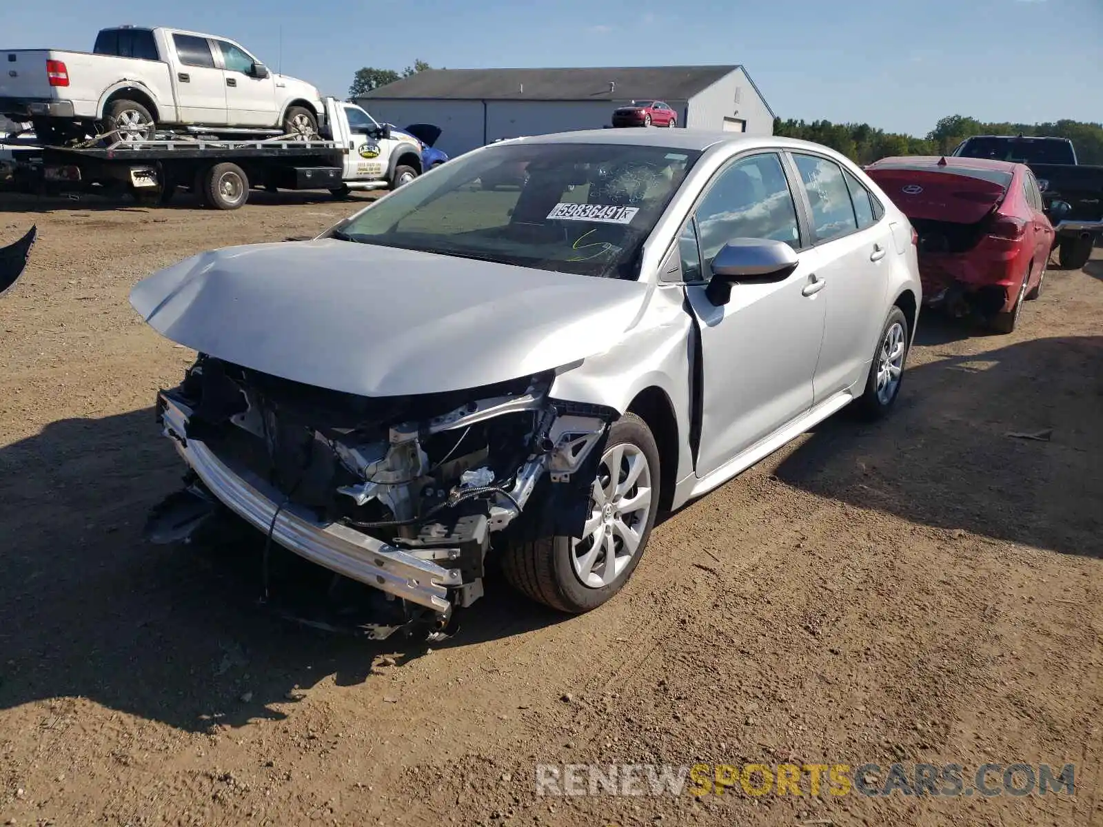 2 Photograph of a damaged car 5YFEPMAE9MP220042 TOYOTA COROLLA 2021