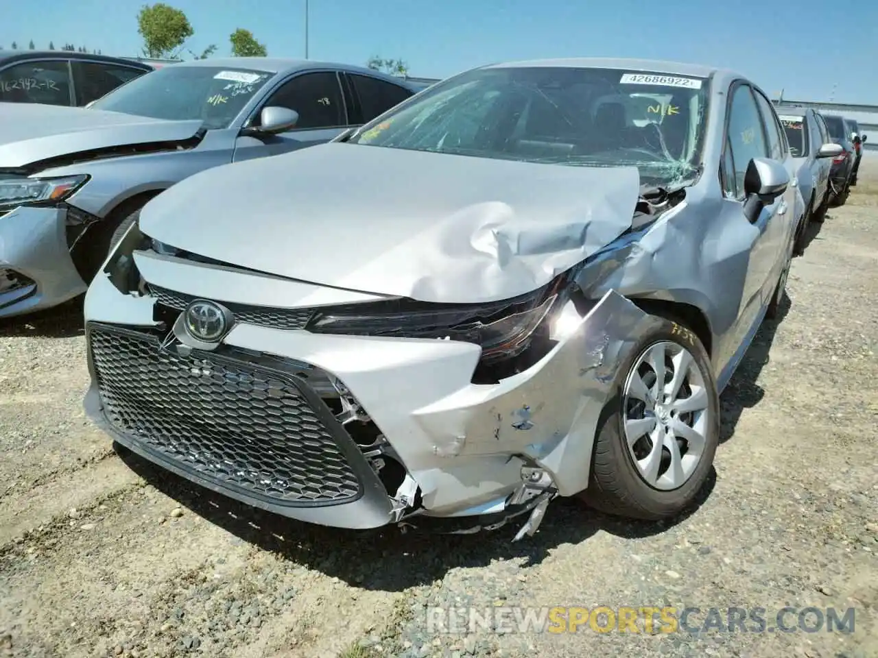 2 Photograph of a damaged car 5YFEPMAE9MP222356 TOYOTA COROLLA 2021