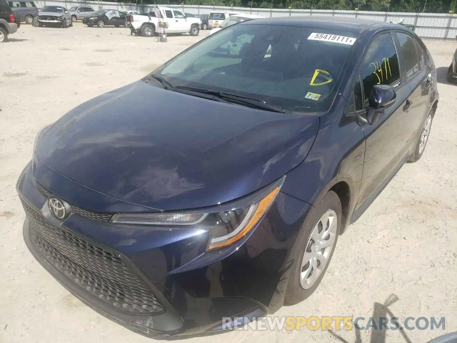 2 Photograph of a damaged car 5YFEPMAE9MP224964 TOYOTA COROLLA 2021