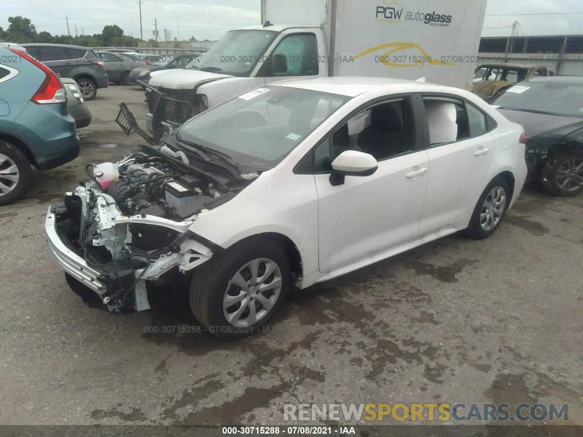 2 Photograph of a damaged car 5YFEPMAE9MP230358 TOYOTA COROLLA 2021