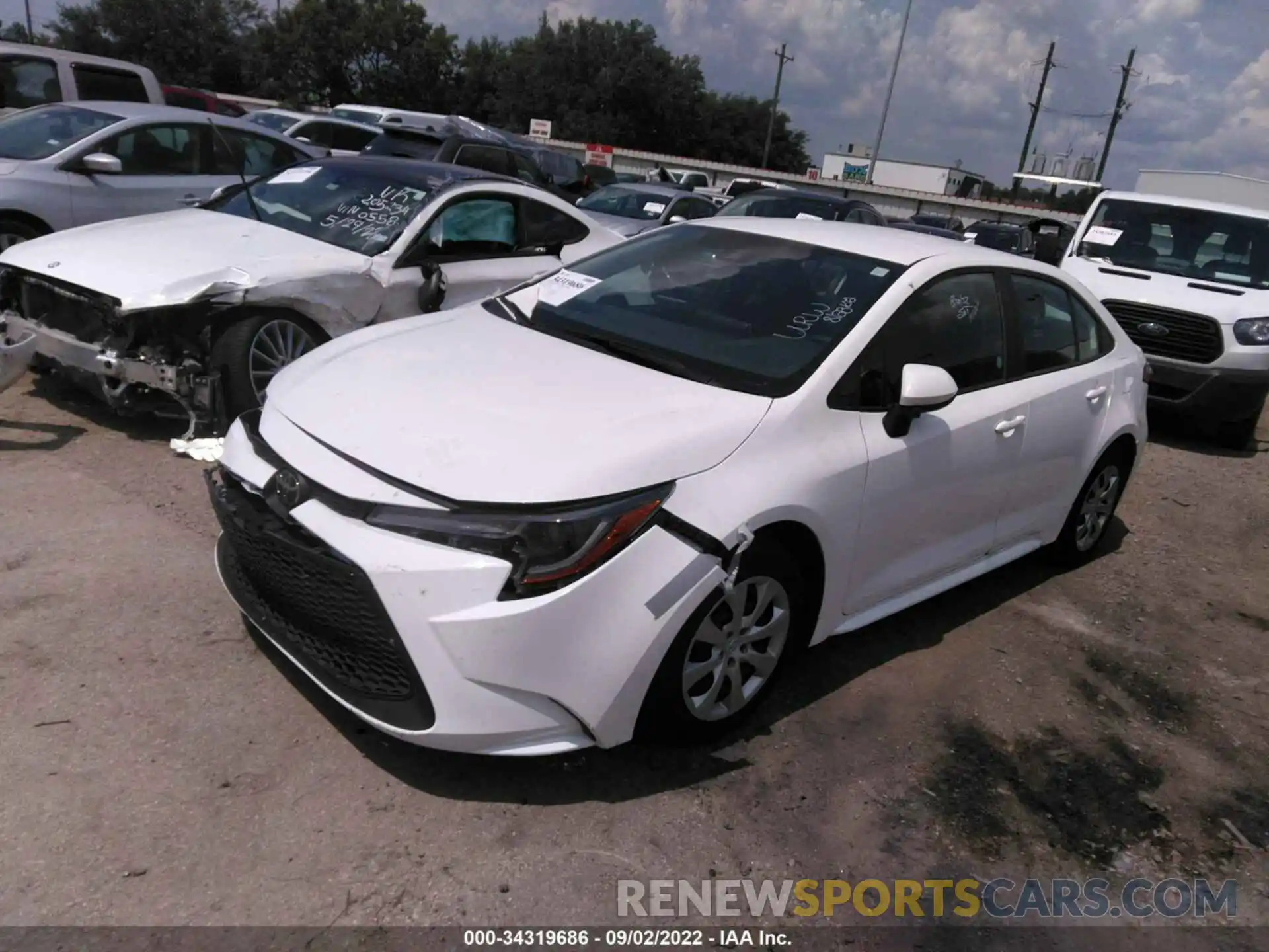 2 Photograph of a damaged car 5YFEPMAE9MP233292 TOYOTA COROLLA 2021