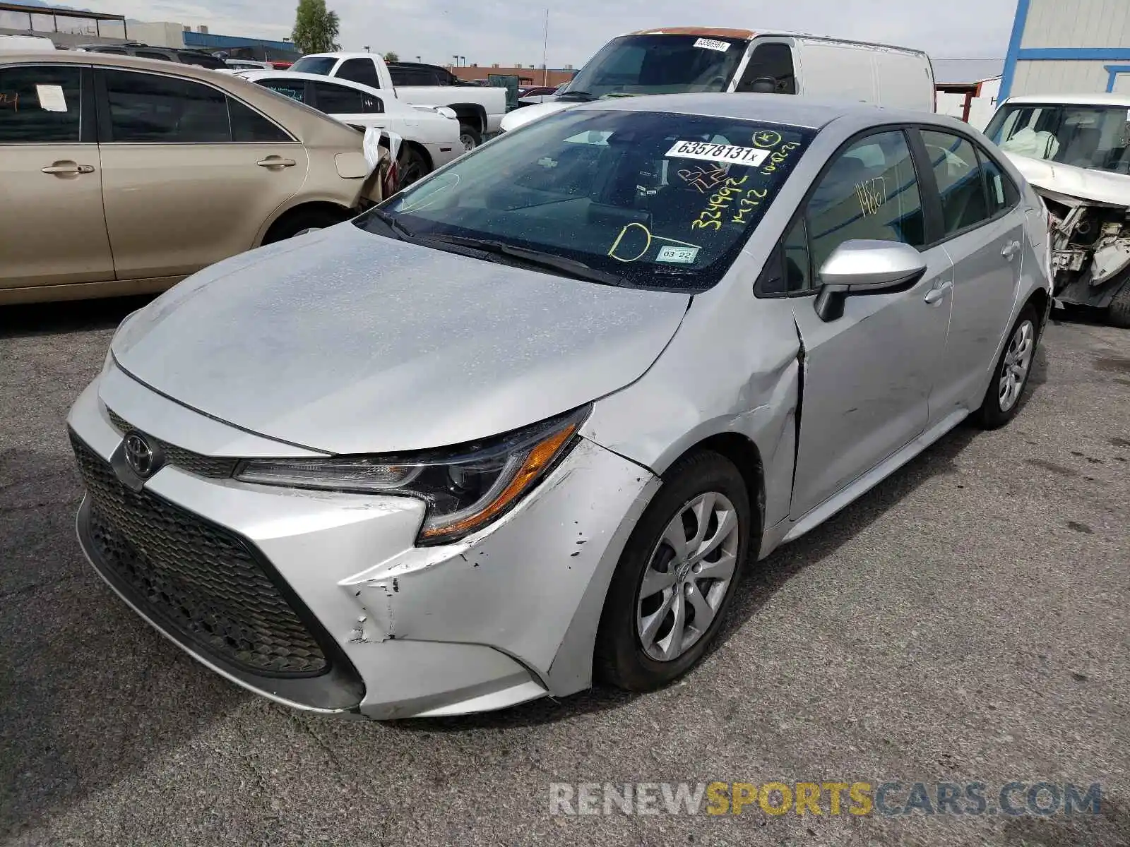 2 Photograph of a damaged car 5YFEPMAE9MP233891 TOYOTA COROLLA 2021