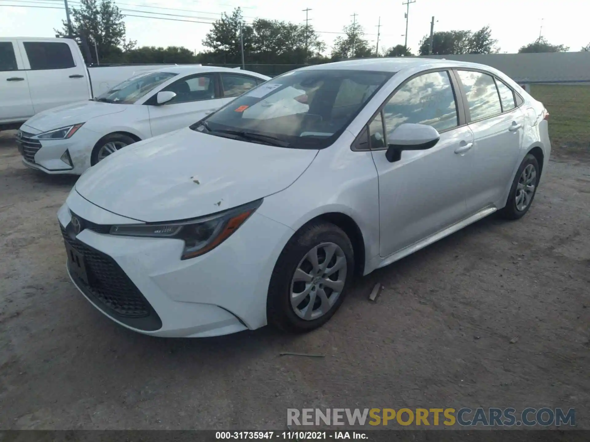 2 Photograph of a damaged car 5YFEPMAE9MP235933 TOYOTA COROLLA 2021