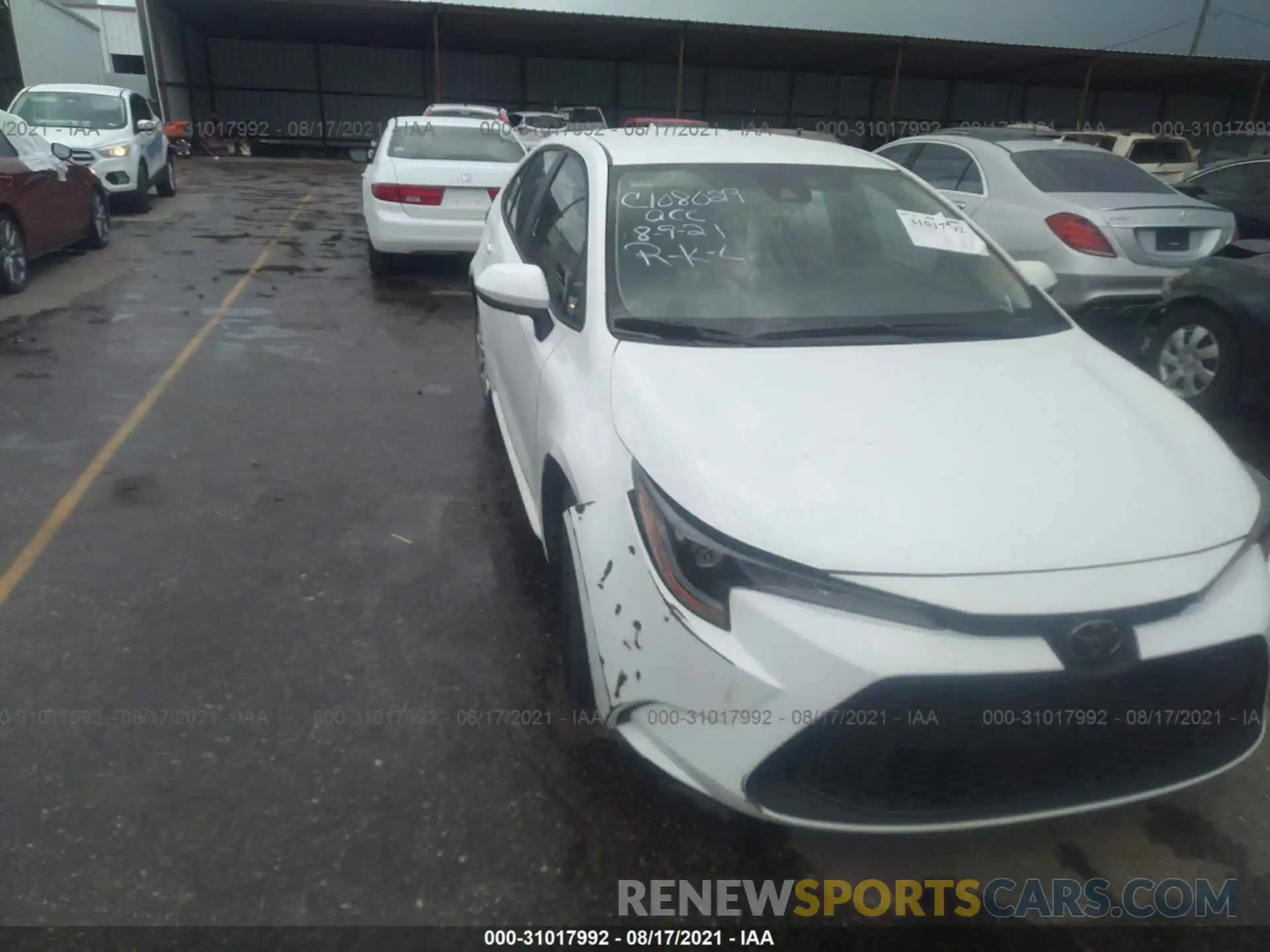 1 Photograph of a damaged car 5YFEPMAE9MP241537 TOYOTA COROLLA 2021