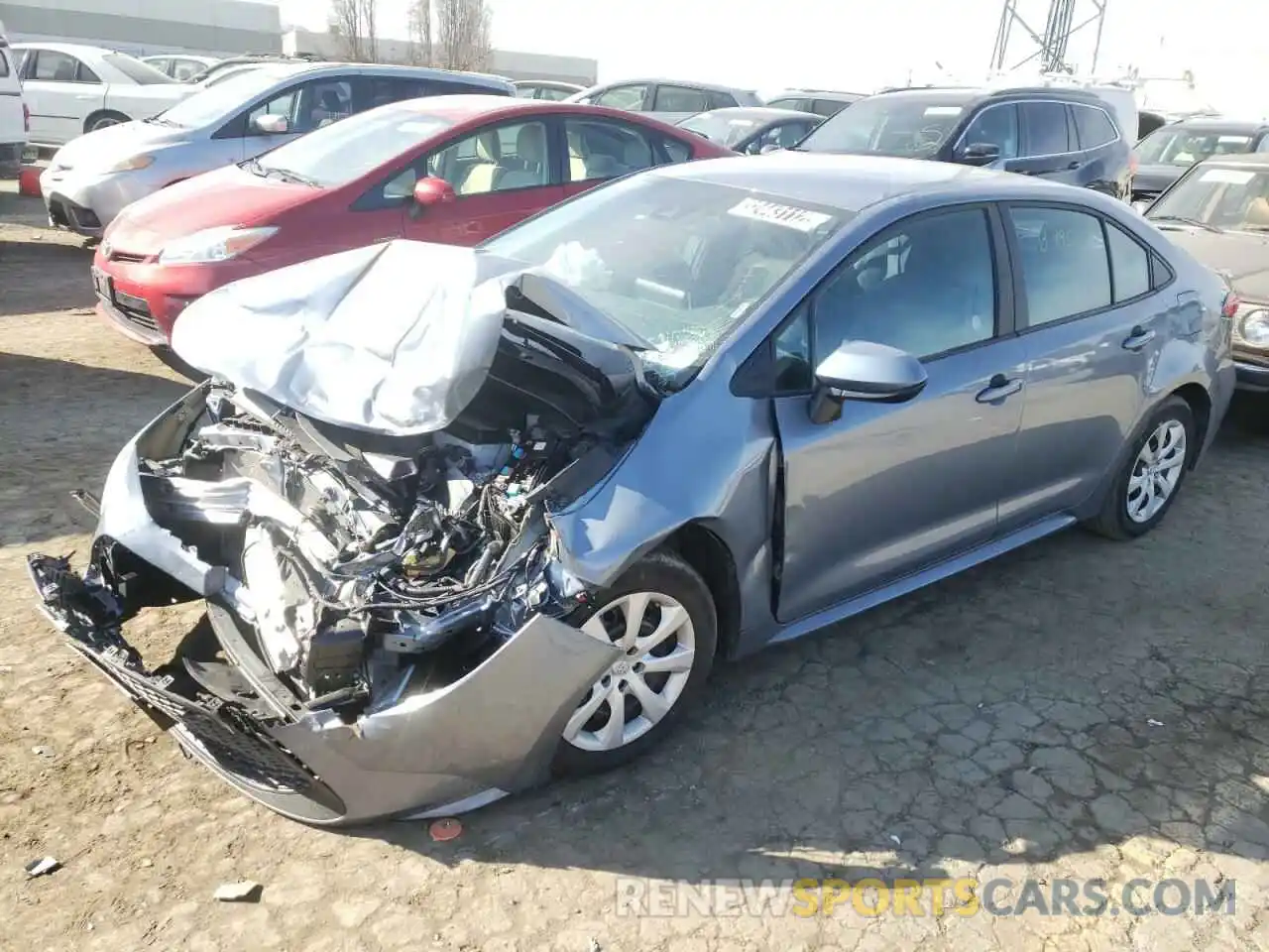 2 Photograph of a damaged car 5YFEPMAE9MP245183 TOYOTA COROLLA 2021