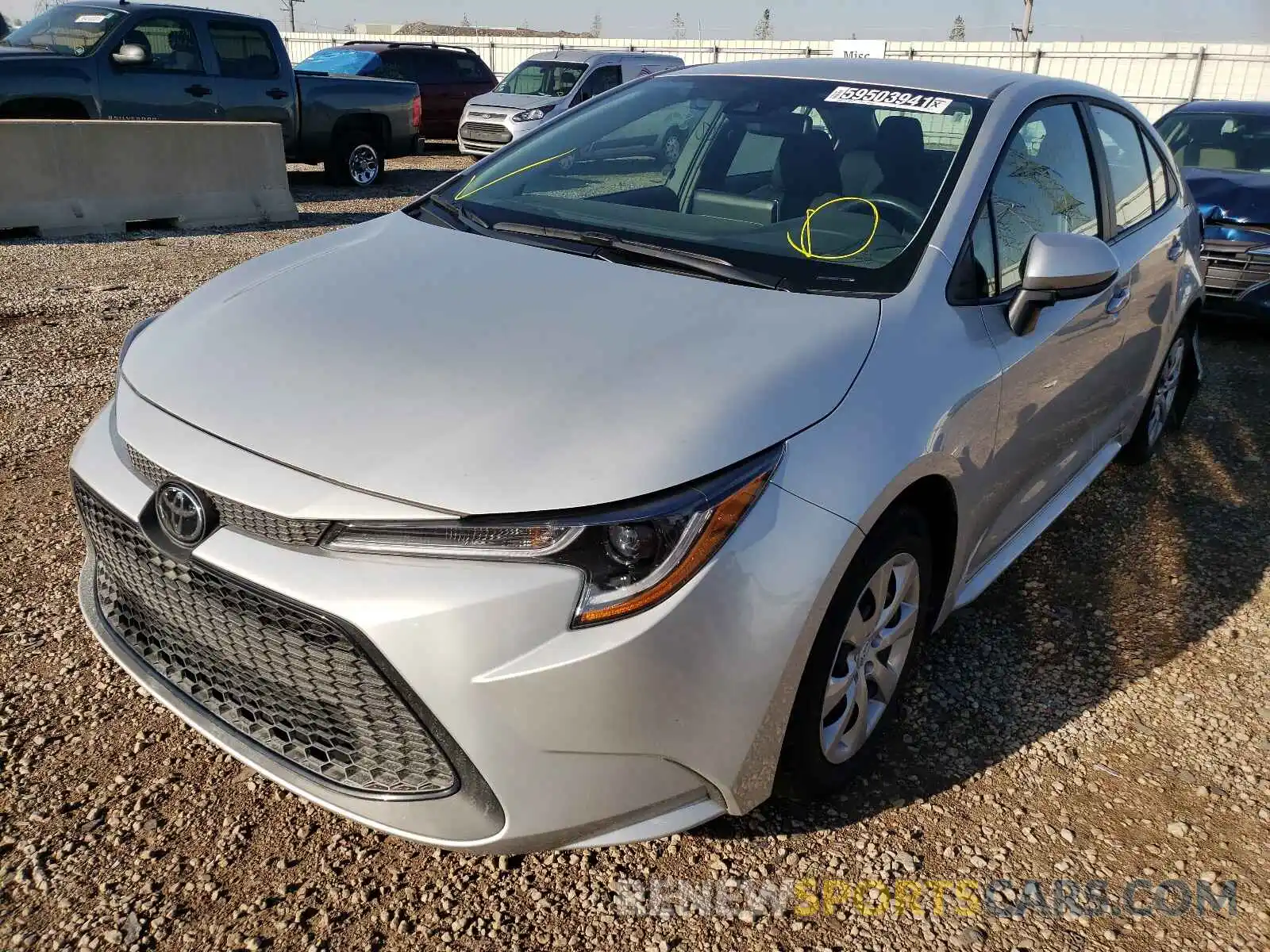 2 Photograph of a damaged car 5YFEPMAE9MP248715 TOYOTA COROLLA 2021