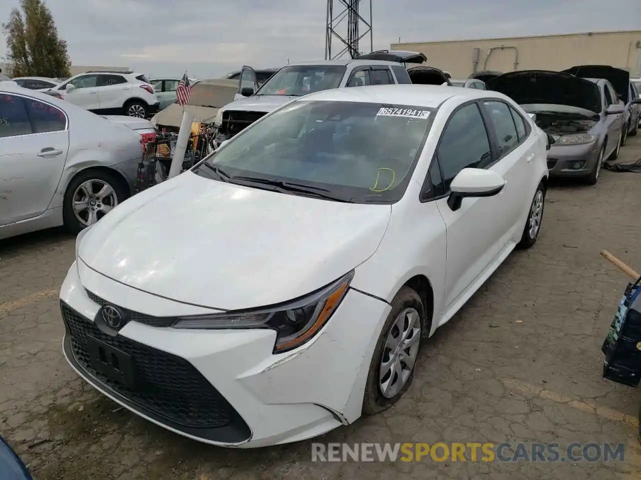 2 Photograph of a damaged car 5YFEPMAE9MP250478 TOYOTA COROLLA 2021